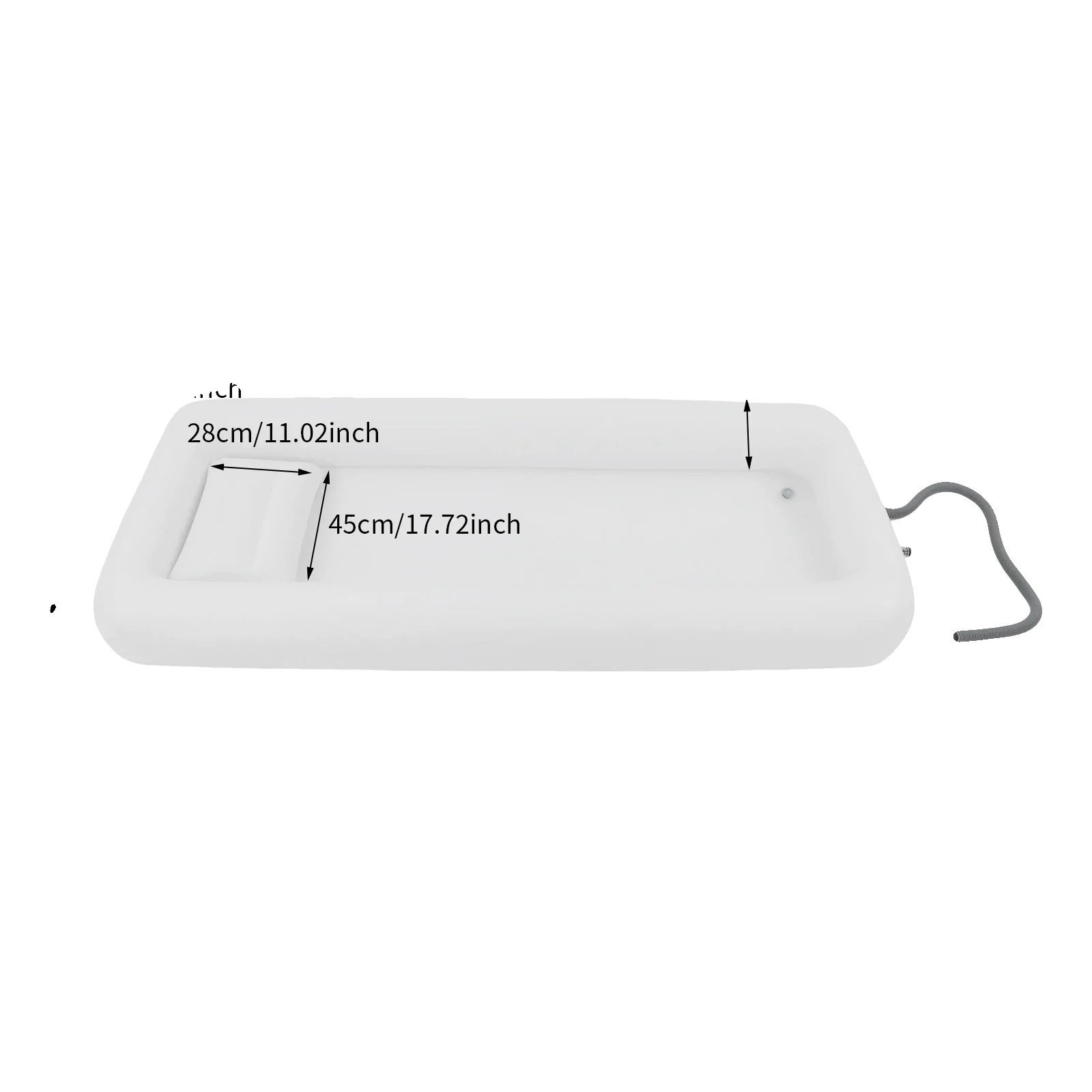 Duschbadewanne, Aufblasbares Design, Langlebiges Pvc-material, Weiss