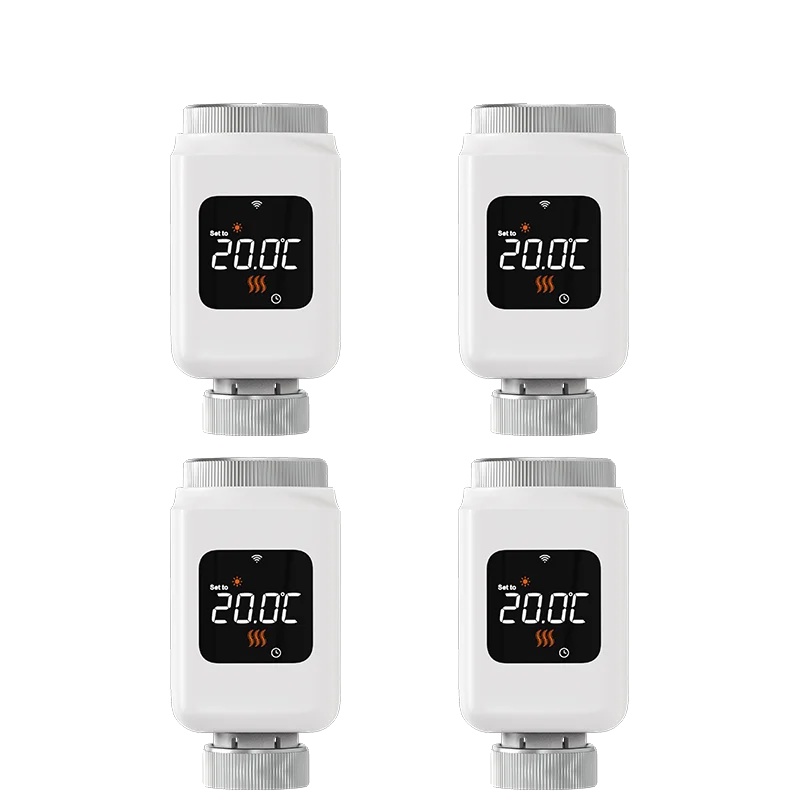 Thermostatisches Heizkörperventil, Smarte Steuerung, Energiesparmodi, 4pcs