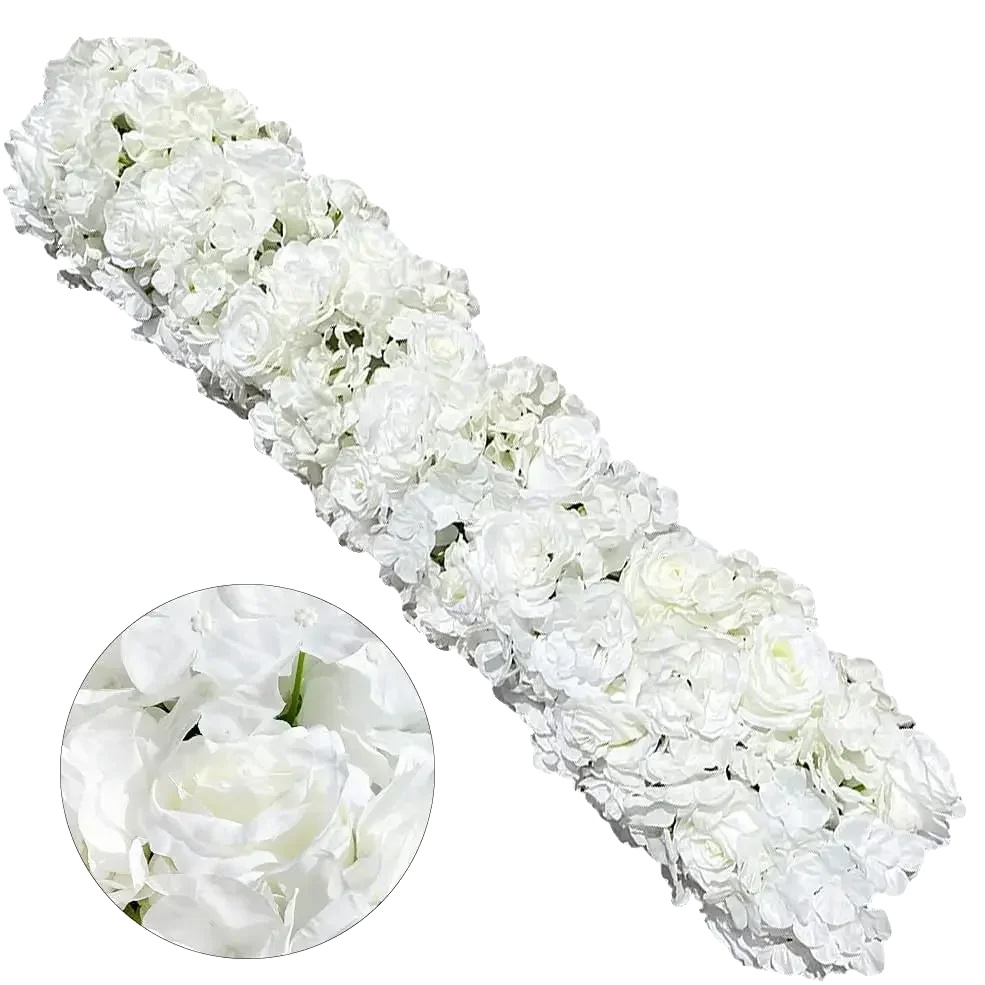 Künstliche Blumenreihe, Realistisches Design, Vielseitige Dekoration, Weiss