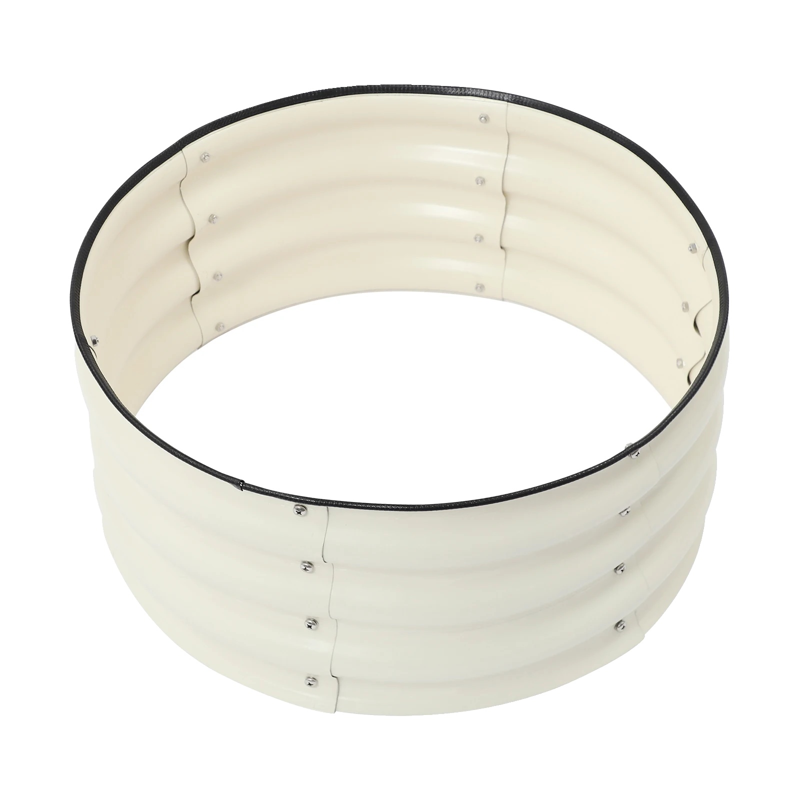 Pflanzer, Rundes Design, Langlebiges Verzinktes Stahl, Weiss