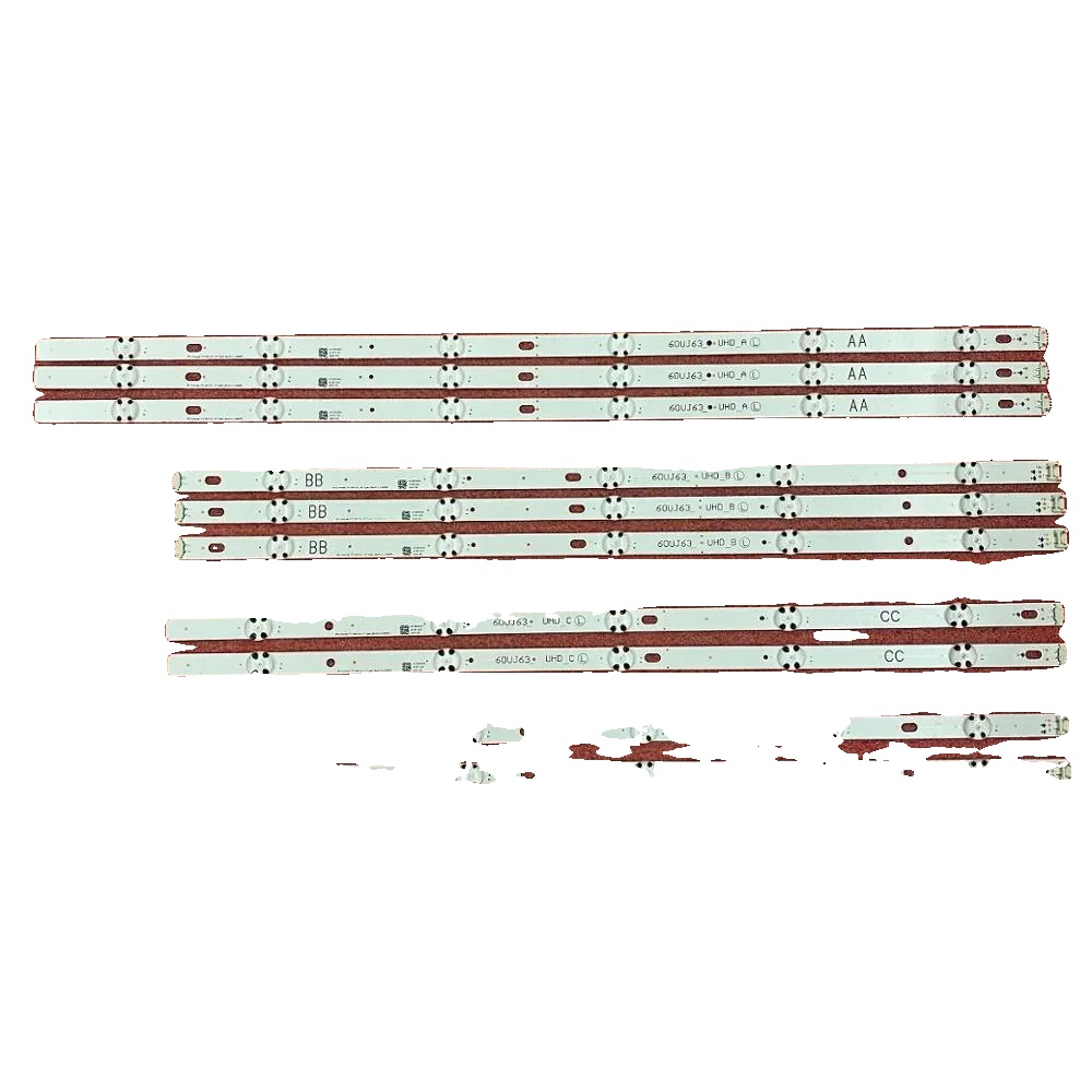 Led-hintergrundbeleuchtungsstreifen, 1250 Mm Länge, Aluminium-material, Kompatibel Mit 60uj654t-modellen, Durchschnittliche Lebensdauer 100000