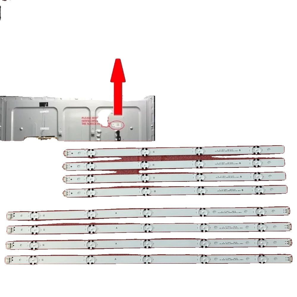 Led-streifen, Länge 99,3 Mm, Aluminium-material, Kompatibel Mit Mehreren Tv-modellen, Dimmbar, Led-lichtquelle