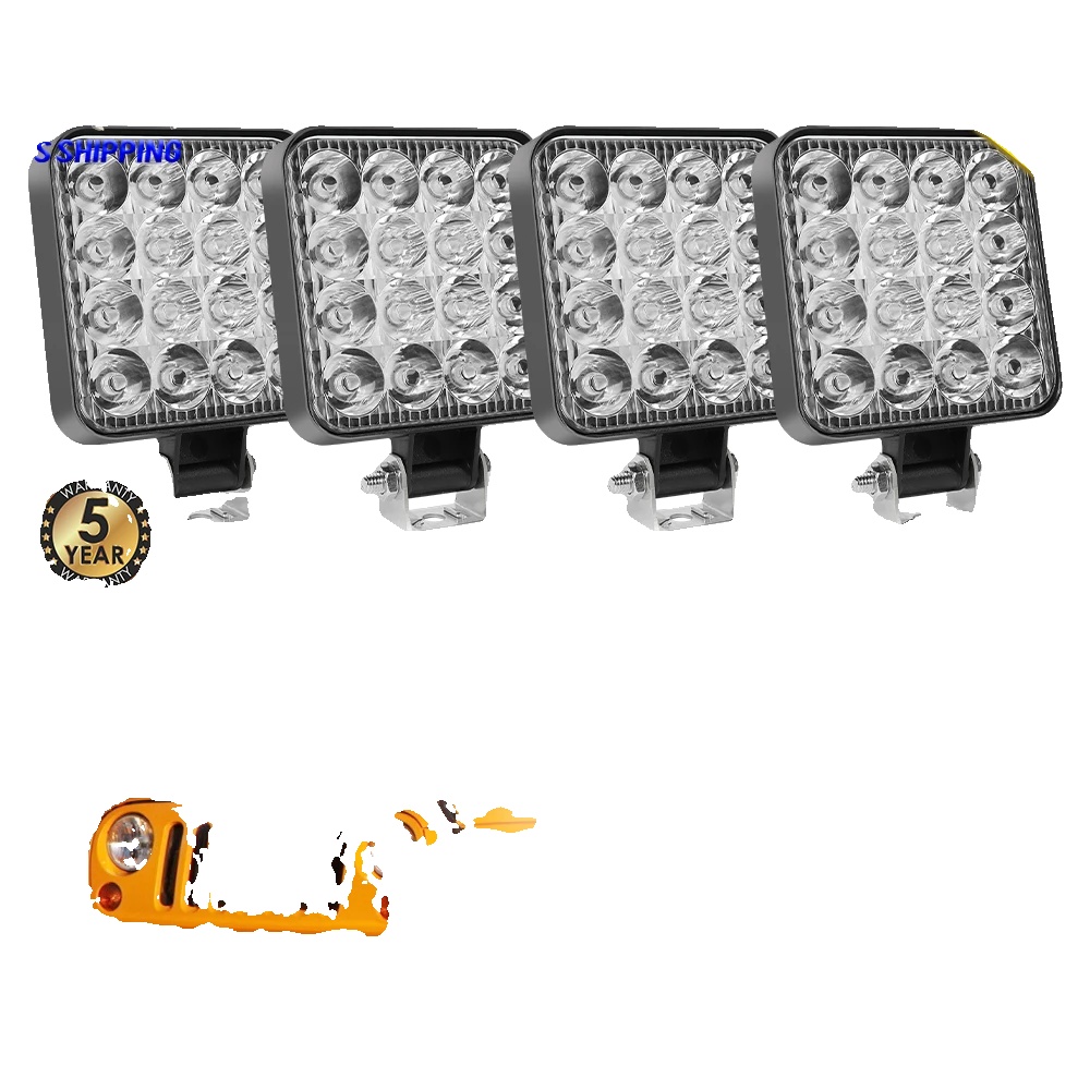 Arbeitslicht, Helles Weißes Licht, Wasserdicht Und Stoßfestes Design, 4pcs