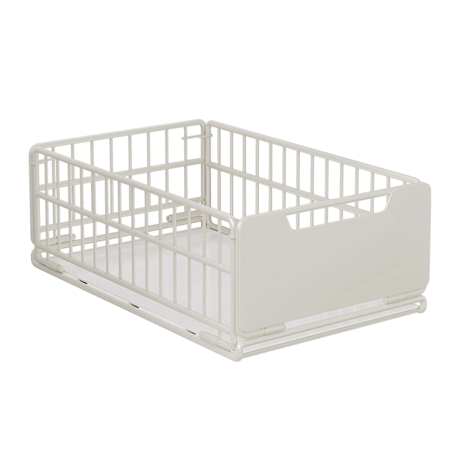 Aufbewahrungsdrawer, Ausziehbares Design, Hohe Tragfähigkeit, 25cm Weiß
