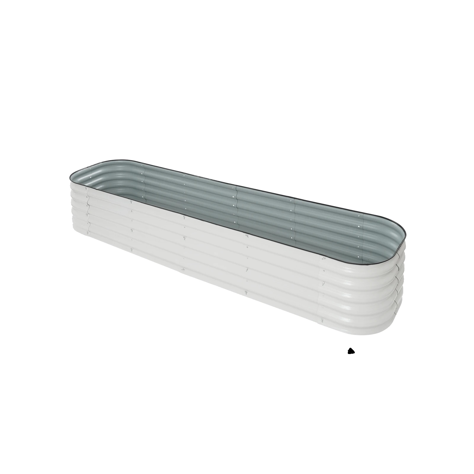 Hochbeet, Langlebiges Aluminium-zink-design, Verbesserte Entwässerung, Weiss