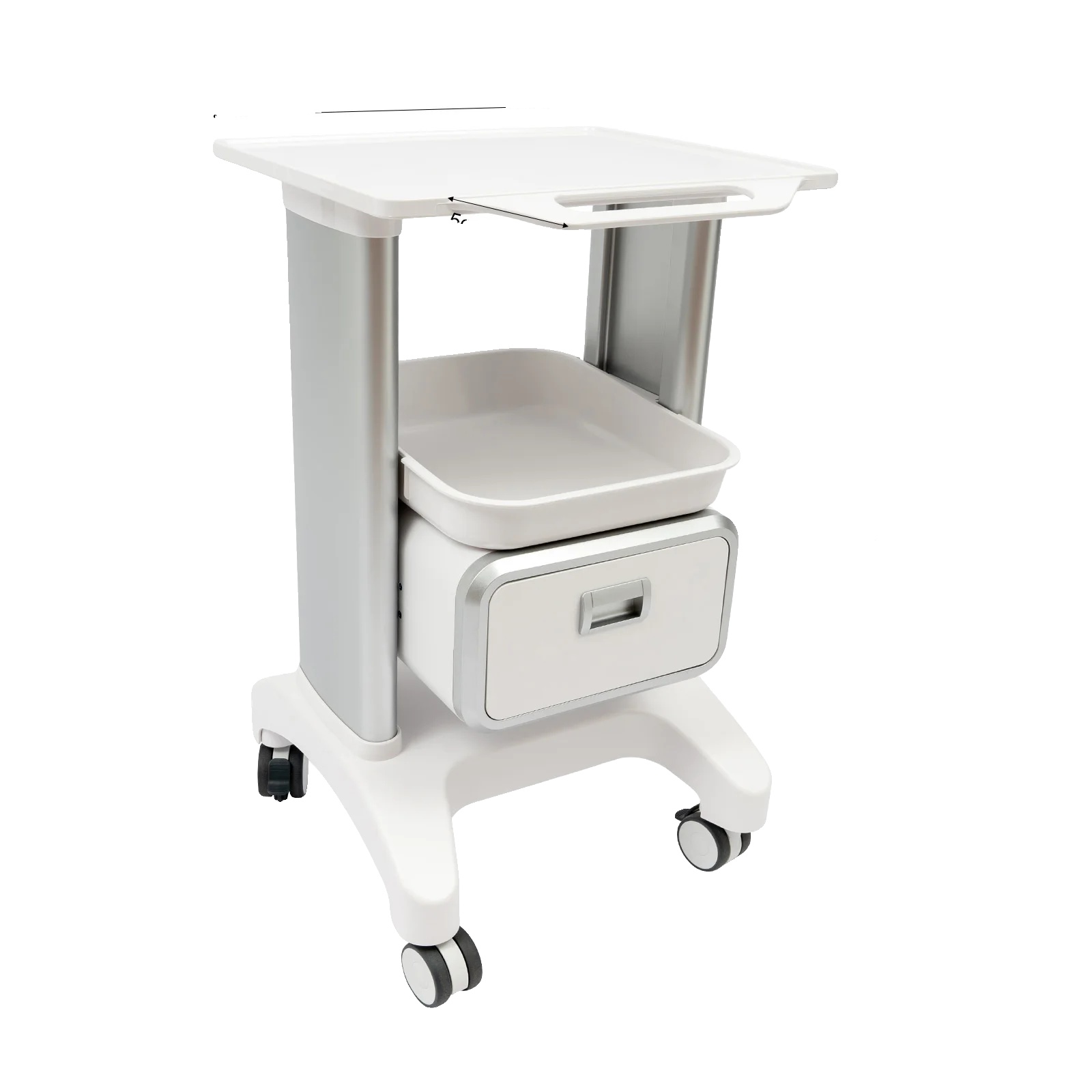 Salonwagen, Robuste Konstruktion, Viel Stauraum, Weiss
