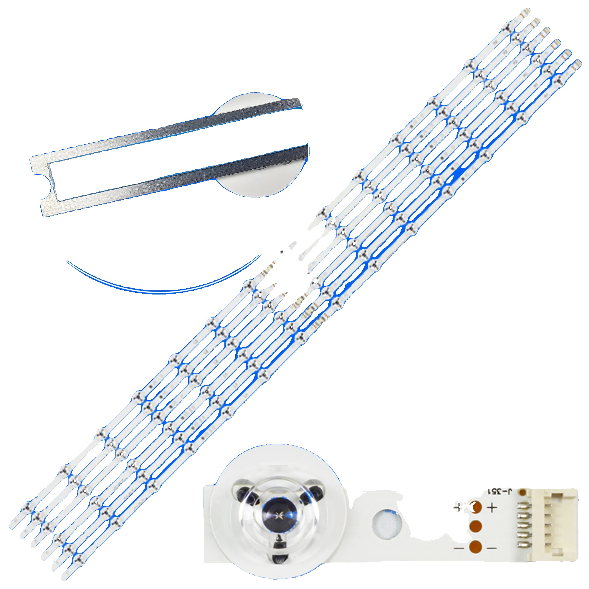 Led-hintergrundbeleuchtungsstreifen, Länge 1140 Mm, 14 Led-perlen, 3v Spannung Pro Led, Ce-zertifiziert, Kompatibel Mit 6916l-1629a