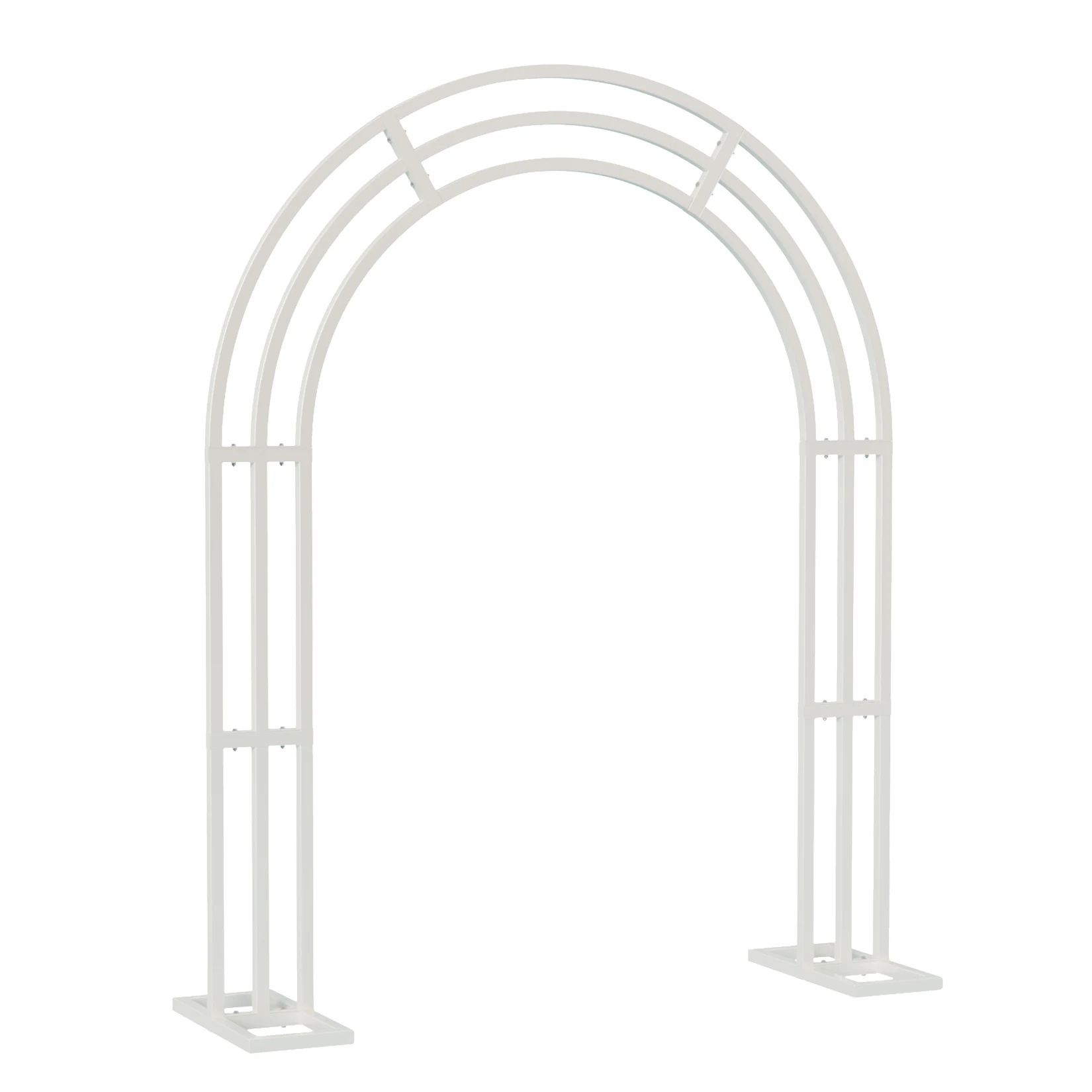Hochzeitsballonbogen, Robuste Metallkonstruktion, Elegantes Design, Weiss, 200x60x260cm