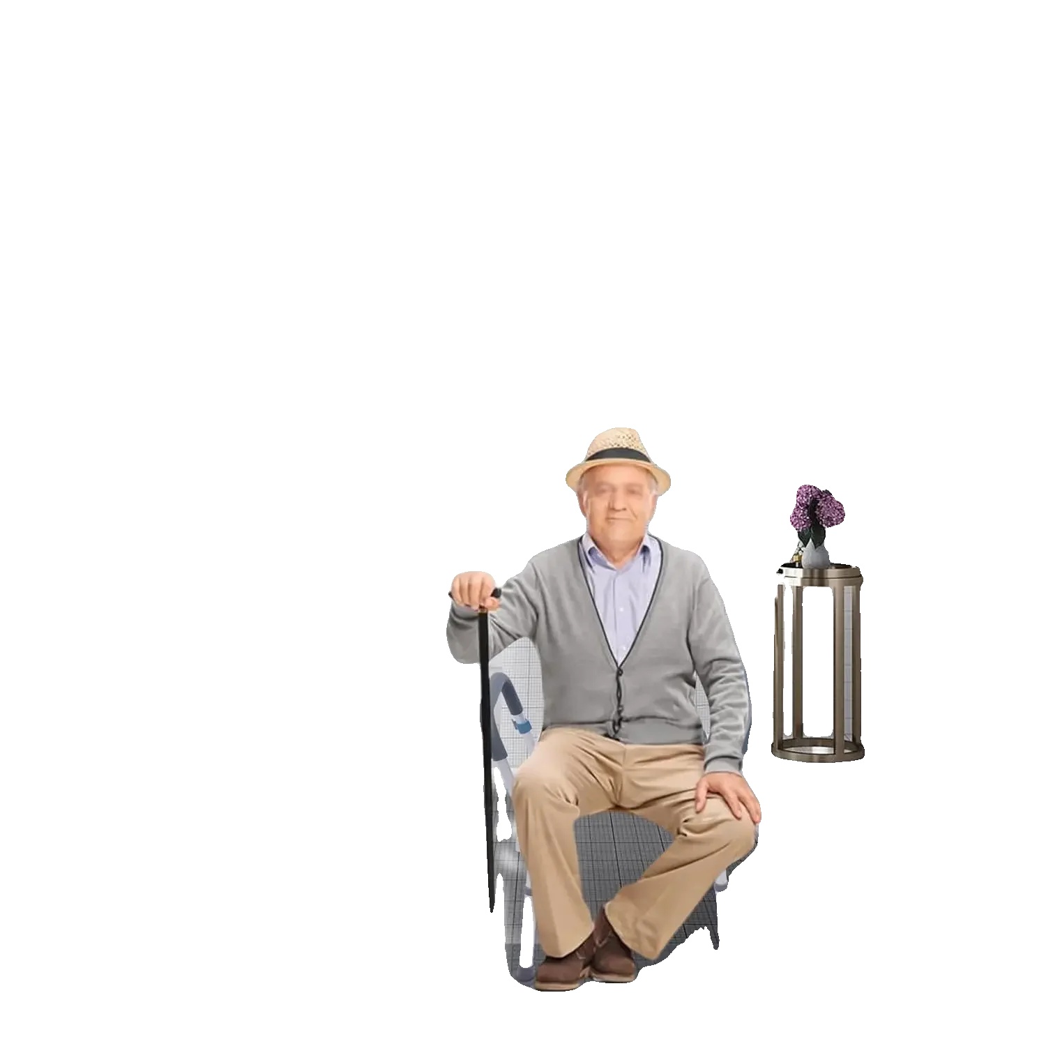 Duschstuhl, Höhenverstellbar, Rutschfestes Design, Weiss