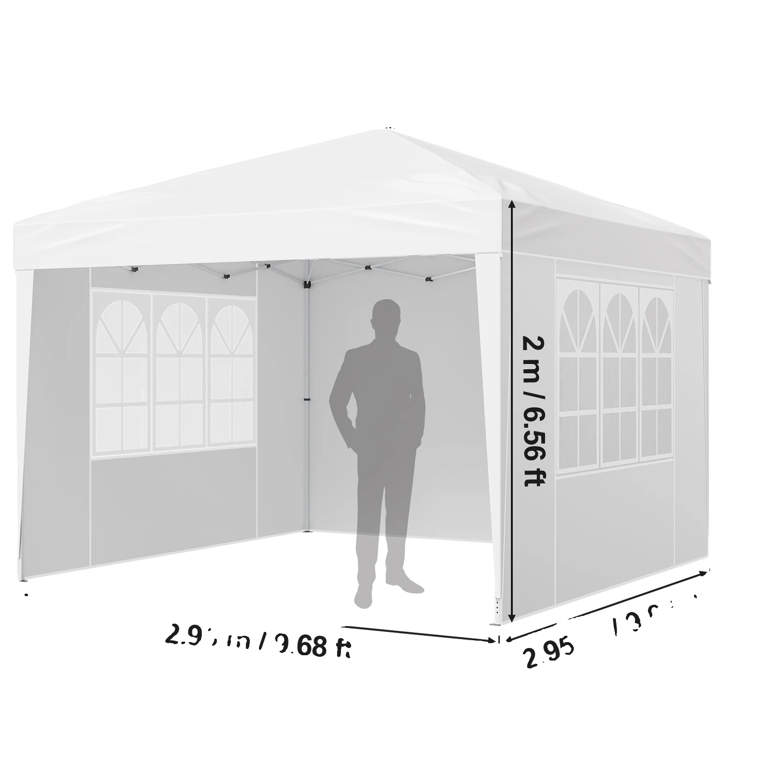 Dach, Strapazierfähiger Stoff, Sofortige Einrichtung, 10x10ft