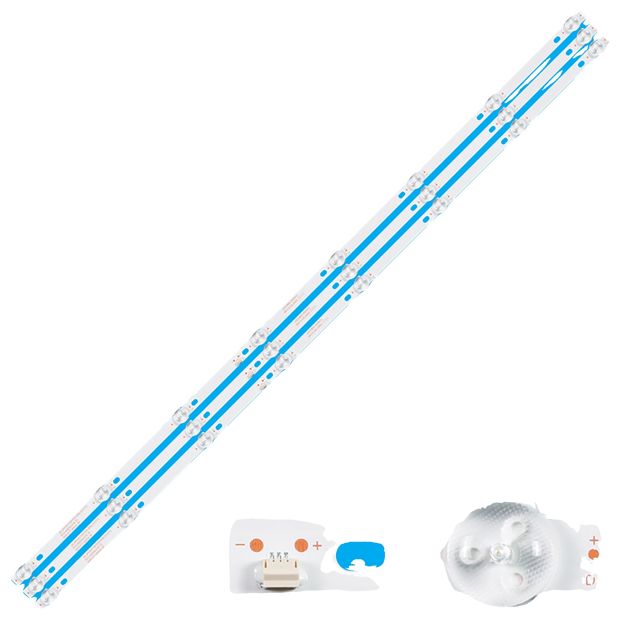 Led-streifen, Länge 828 Mm, 8 Led-lampenperlen, Kompatibel Mit K43dlj12us, 3 V Spannung Pro Led, Paket Enthält 3 Stück