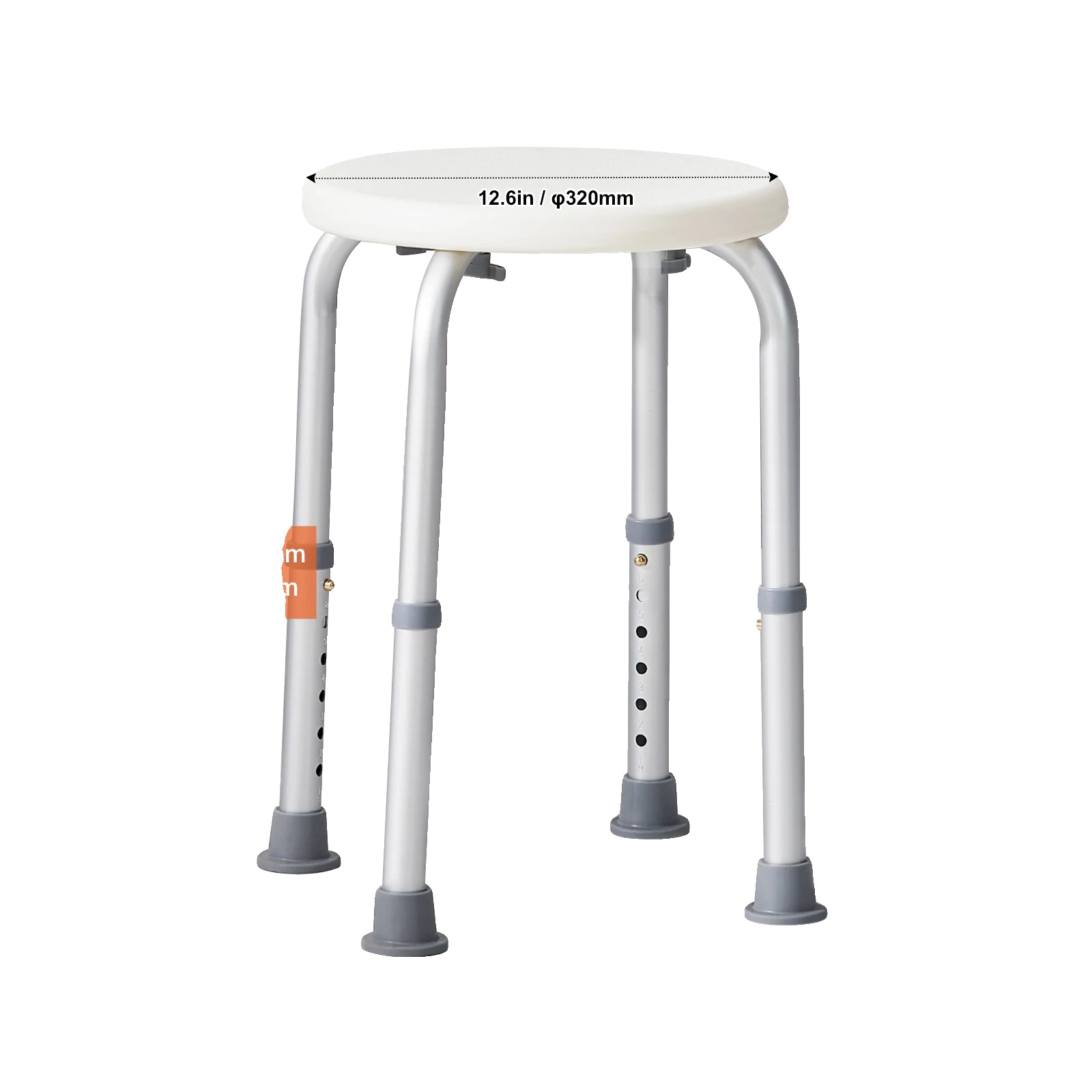 Duschstuhl, Höhenverstellbar, Rutschfestes Design, Typ 1