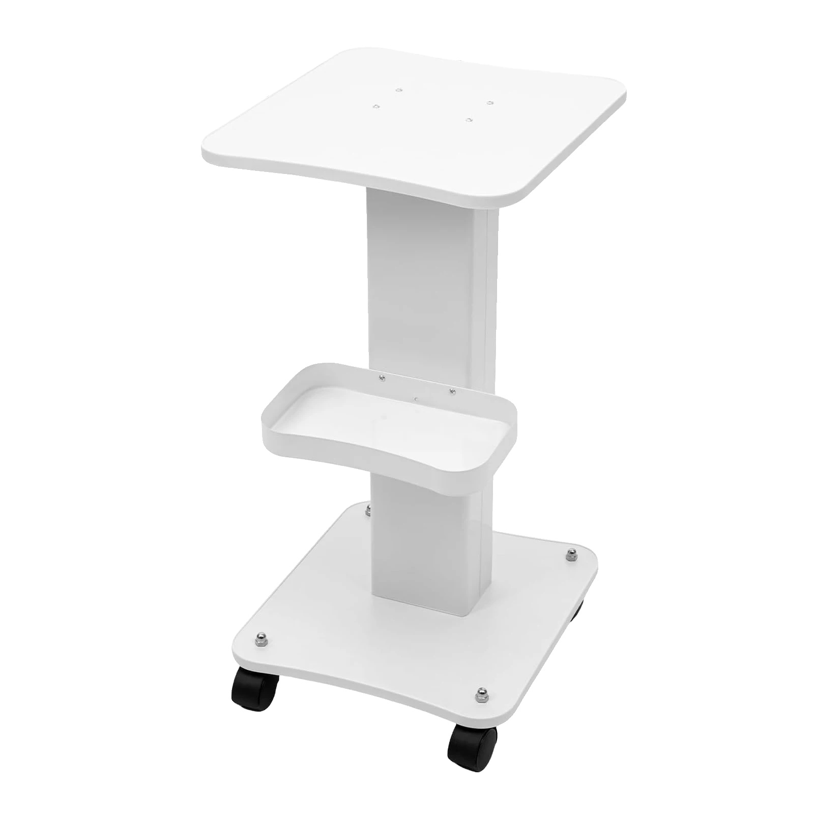 Salonwagen, 40 Kg Tragfähigkeit, 360° Leise Räder, Weiss