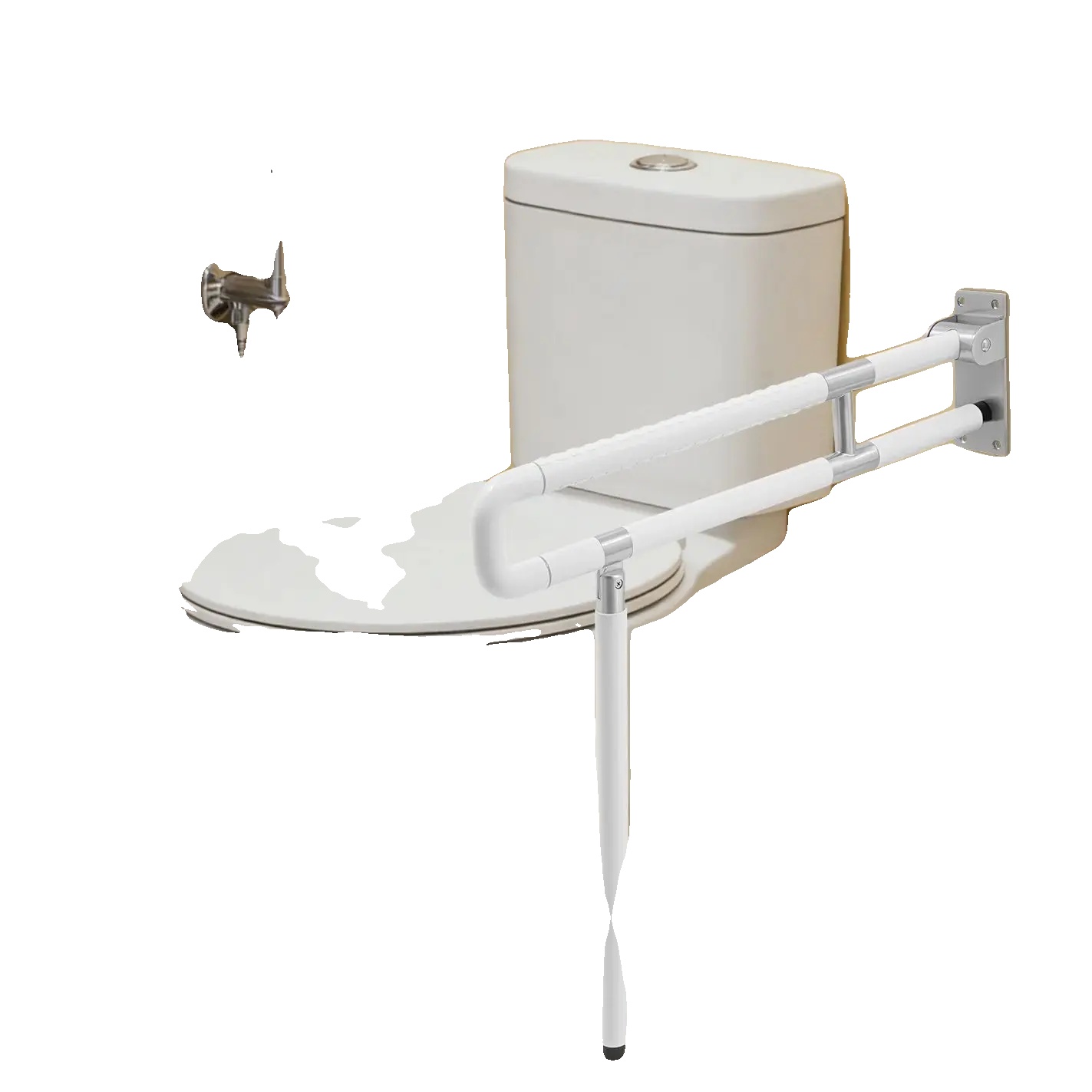 Handlauf, U-förmiges Design, 300 Kg Tragfähigkeit, Weiss