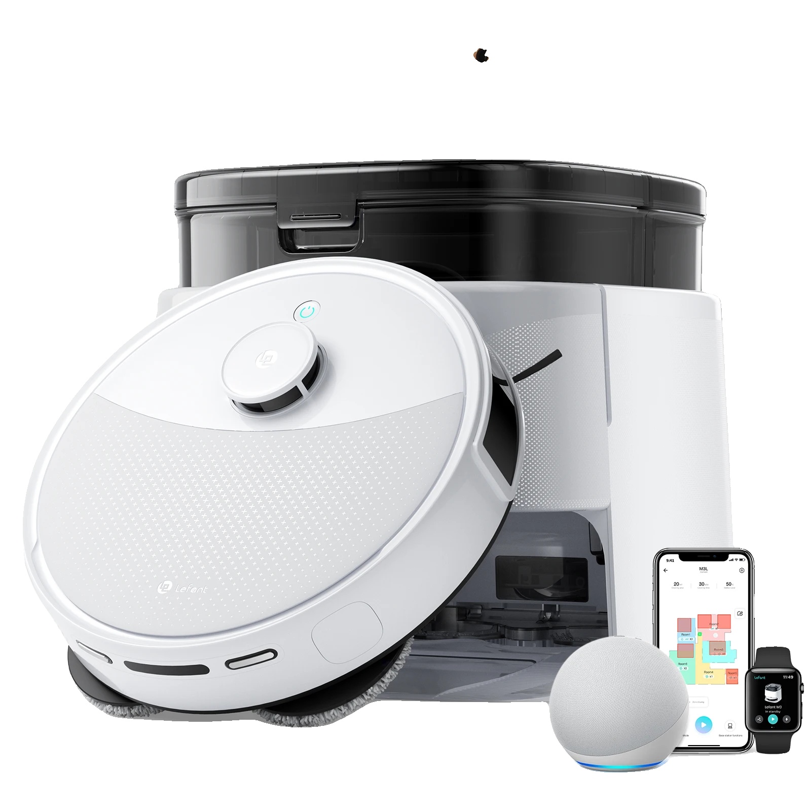 Robotersauger, 12000 Pa Saugkraft, 220 Minuten Akkulaufzeit, M3l