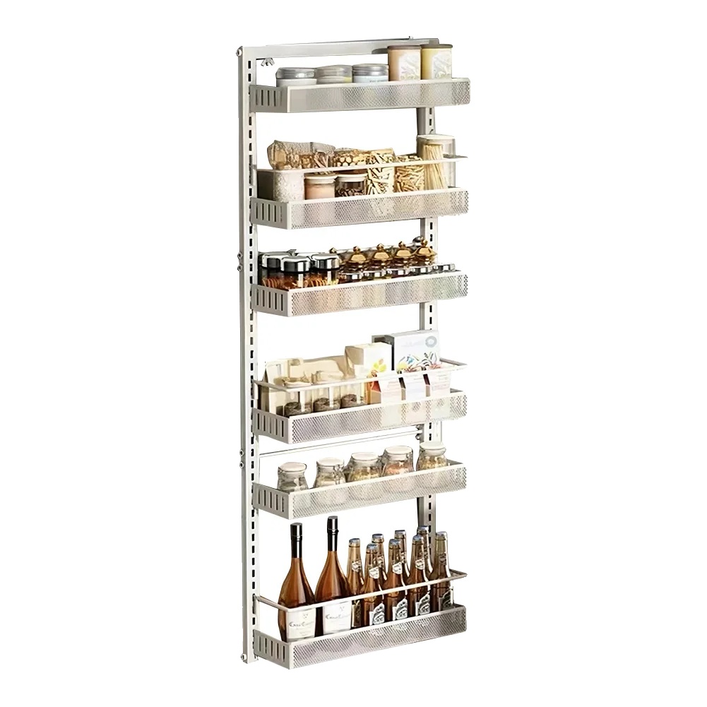 Vorratsraum-organizer, Robustes Metall Und Aluminium, 6-stufiges Design, Vielseitig Über Der Tür Oder Wandmontiert, Langlebige Konstruktion,
