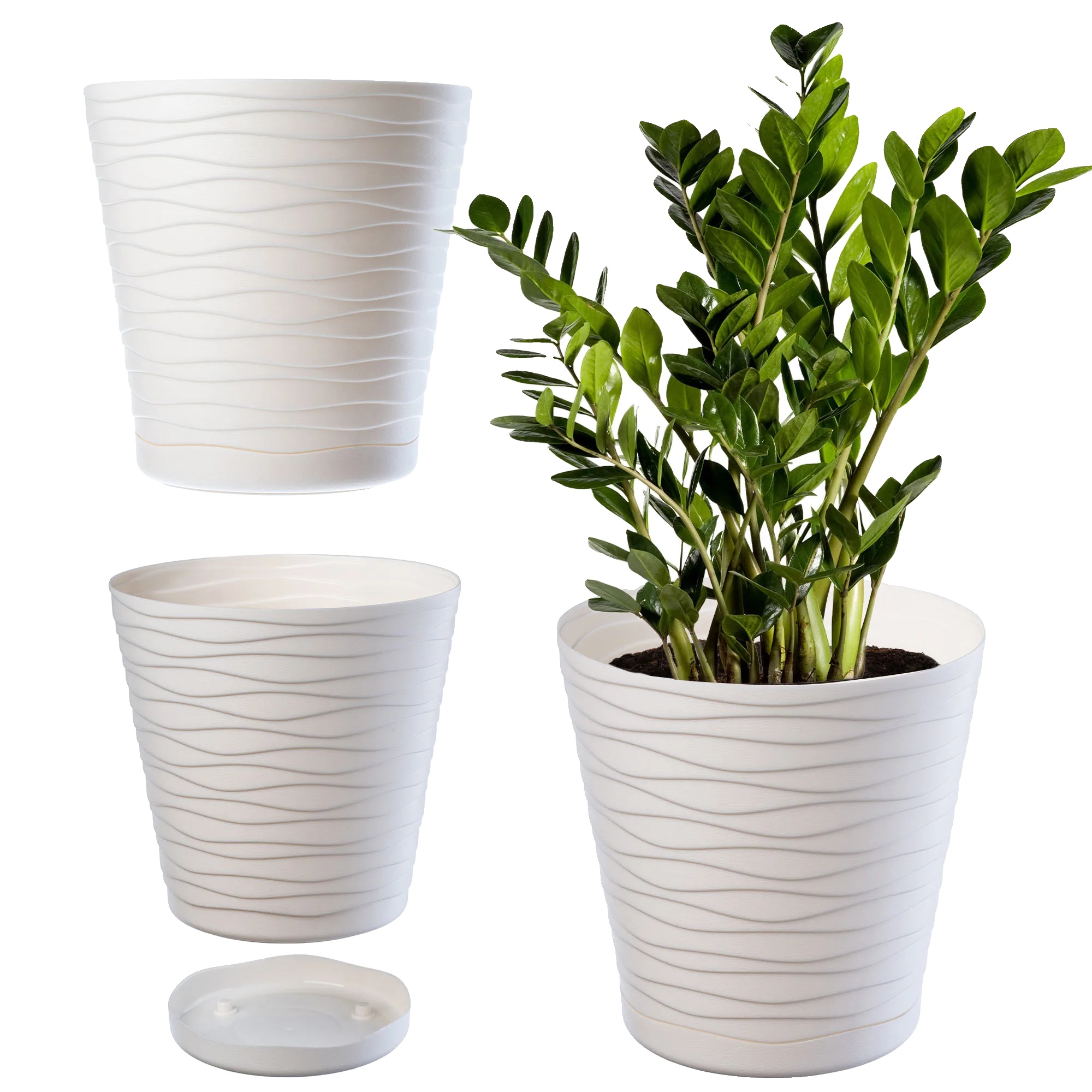 Blumentopf, Langlebiger Kunststoff, Dekoratives Design, Klar-a, Klein-a