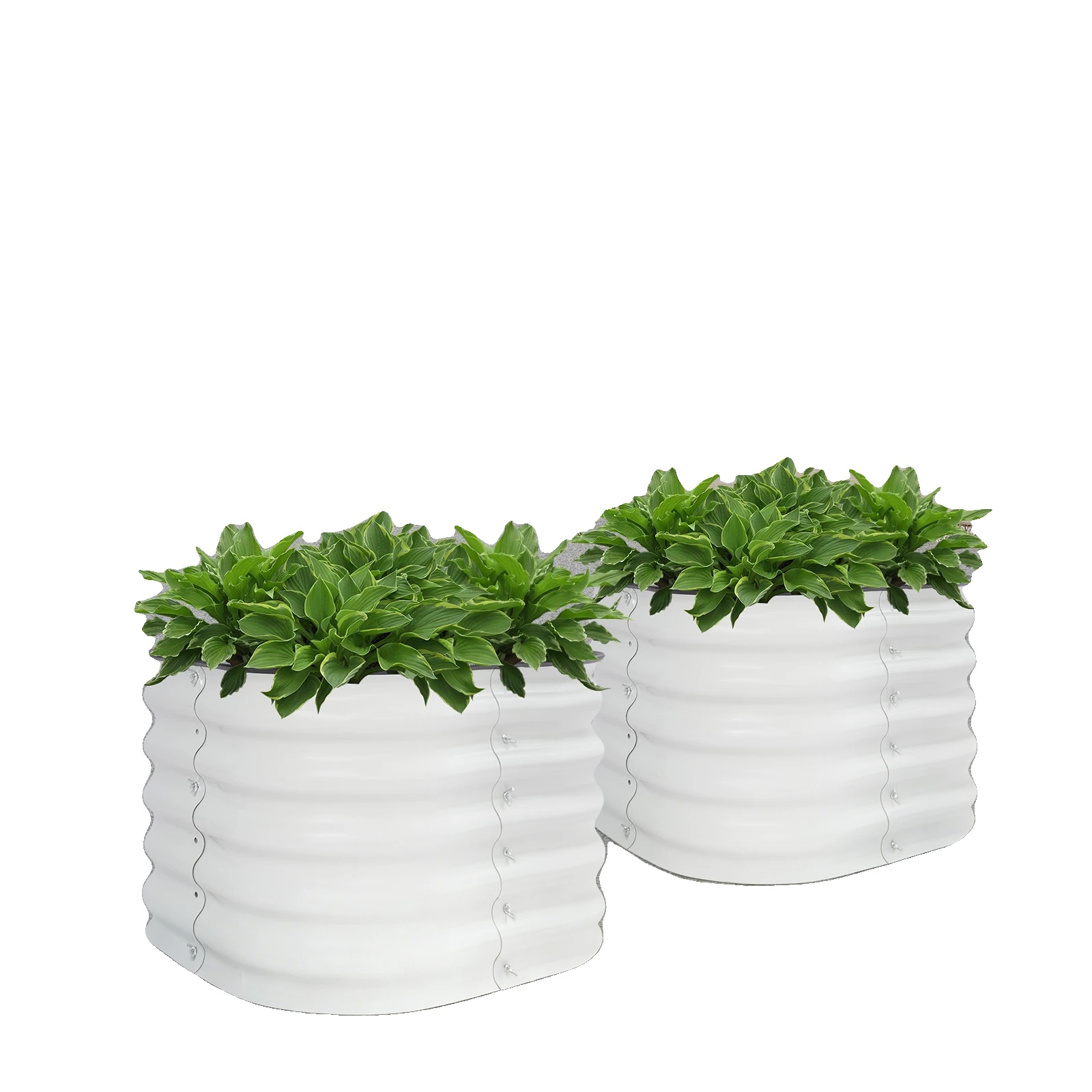 Blumenpflanzkasten, Aluminiumkonstruktion, 30 Cm Durchmesser, 25 Cm Höhe, Offenes Basisdesign, Inklusive Gummistreifen