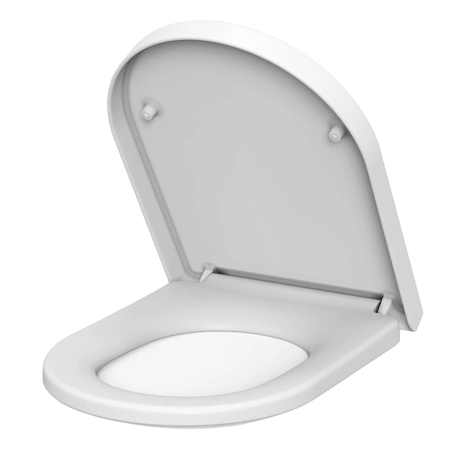 Toilettensitz, Sanfter Schließmechanismus, Schnelle Abnahme, Weiß