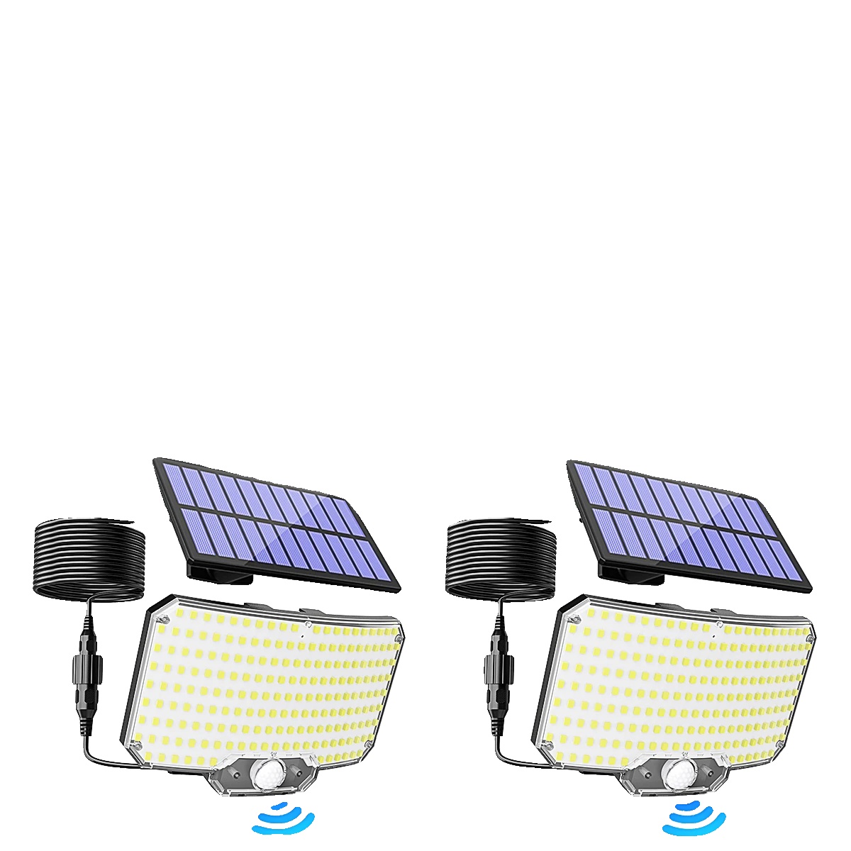 Bewegungsmelder Schreibtischlampe, Solar Betrieben, 3 Beleuchtungsmodi, 2stück