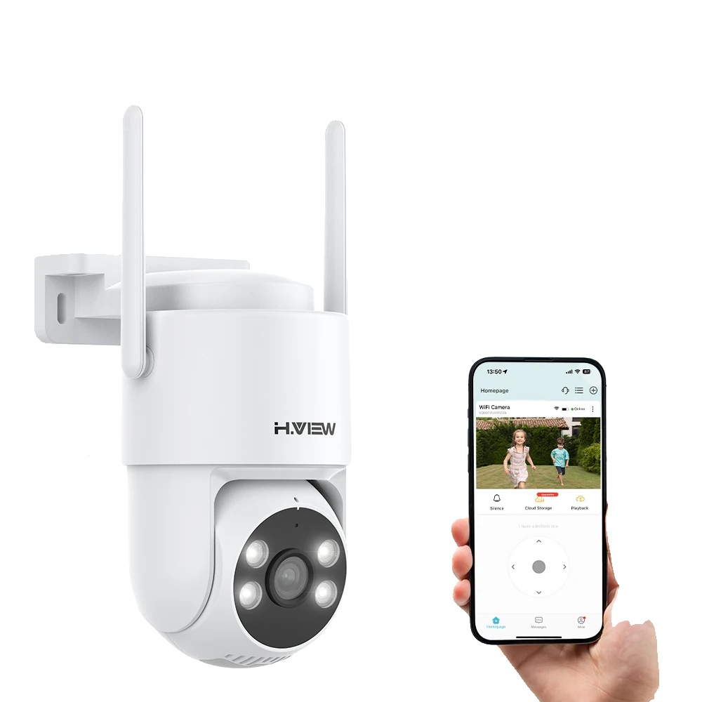 Ip-kamera, 3 Megapixel, 90° Sichtwinkel, 8x Digitalzoom, Wetterfest Ip66, Unterstützt Android Und Ios