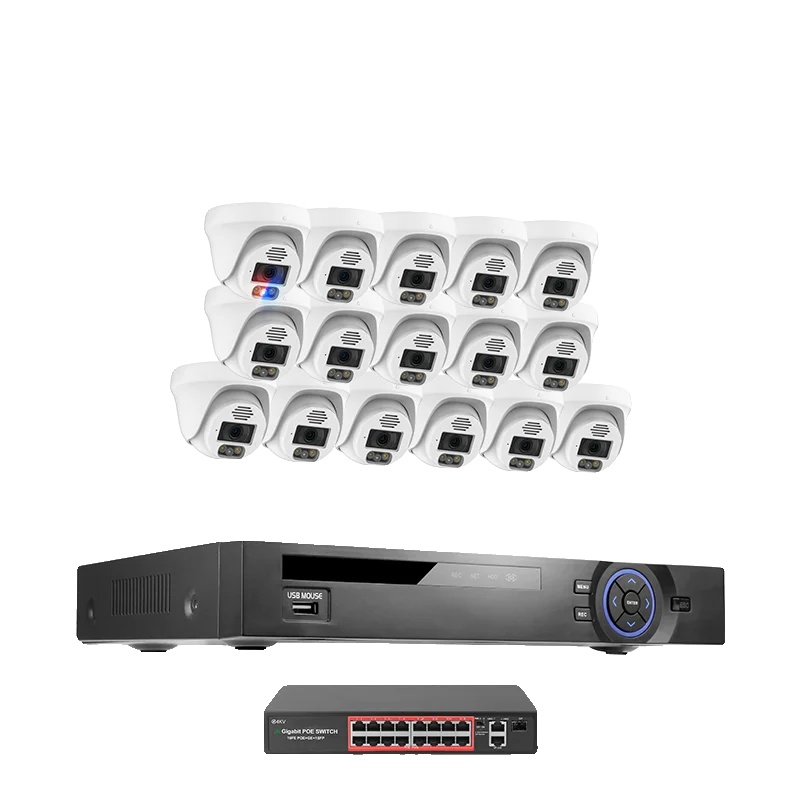 Überwachungskamerasystem, 8mp Auflösung, Intelligente Bewegungserkennung, 36ch 16 Kameras 8mp-a, Keine