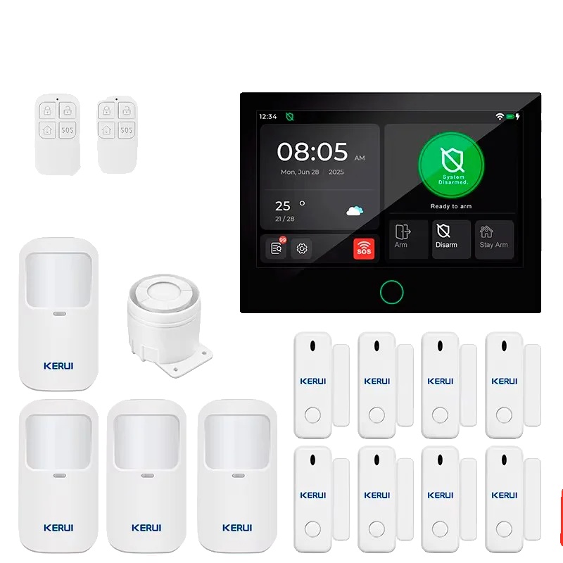 Einbruchmeldeanlage, 7-zoll-touchscreen, Smart-home-kompatibilität, Kit 3, Eu-stecker-b