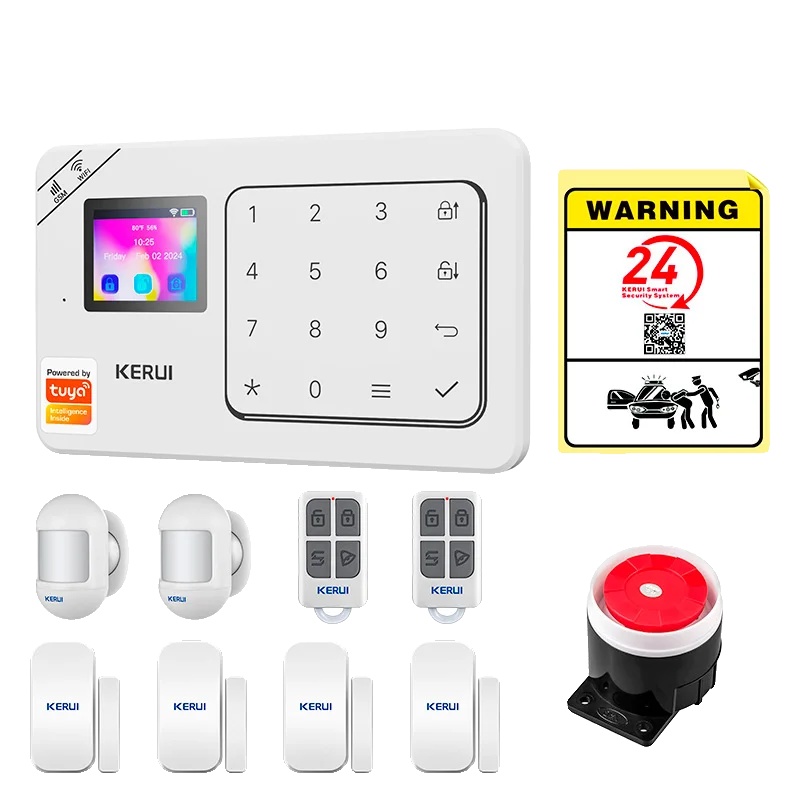 Alarmsystem, Drahtlose Steuerung, Sprachassistentenkompatibilität, Alarmset 7, Eu-stecker-f