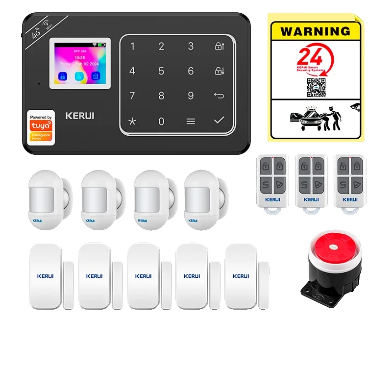 Smart Home Alarmanlage, Sprachsteuerungskompatibel, Sofortige Benachrichtigungen, Alarm Kit 3, Eu-stecker