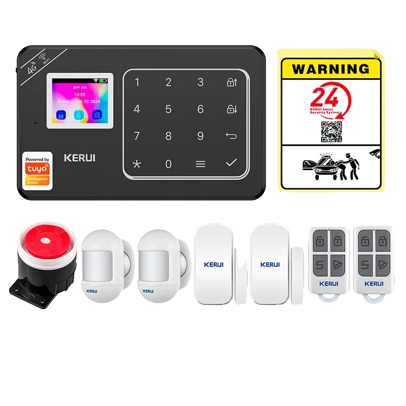 Smart Home Alarmanlage, Sprachsteuerungskompatibel, Sofortige Benachrichtigungen, Alarm Kit 2, Eu-stecker-b