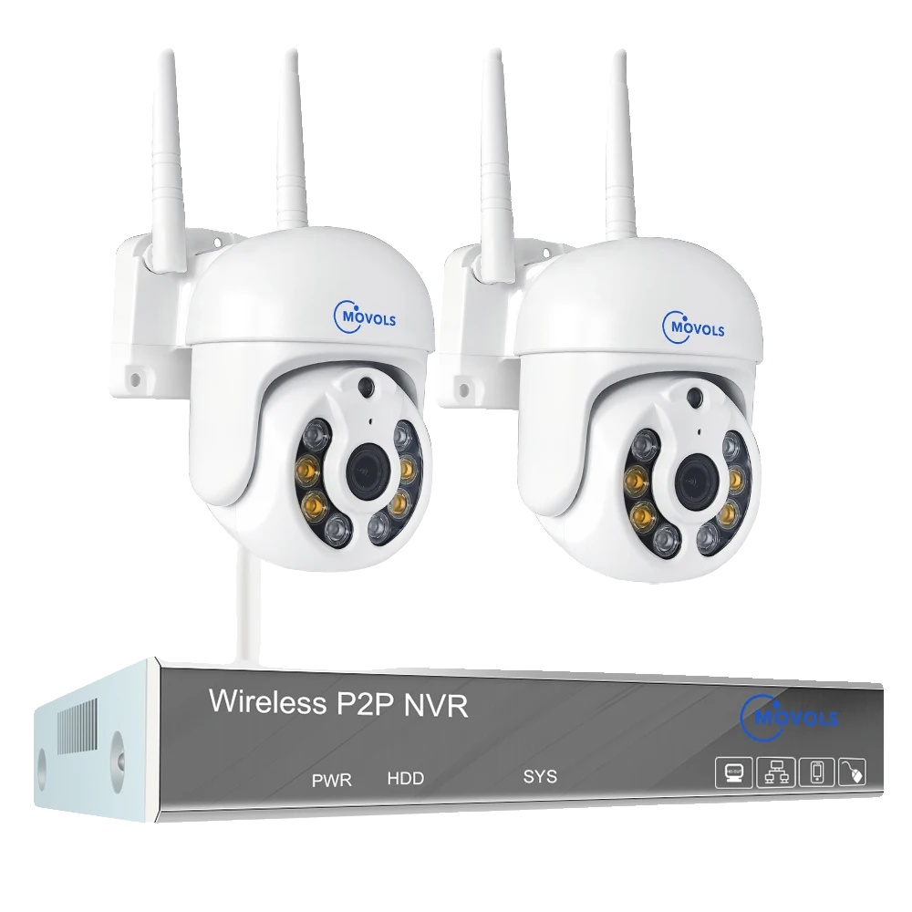 Drahtloses Cctv-system, 3mp Auflösung, Ip66 Wasserdicht, 10ch 5mp Mit 2 Ptz-b, 1t-d