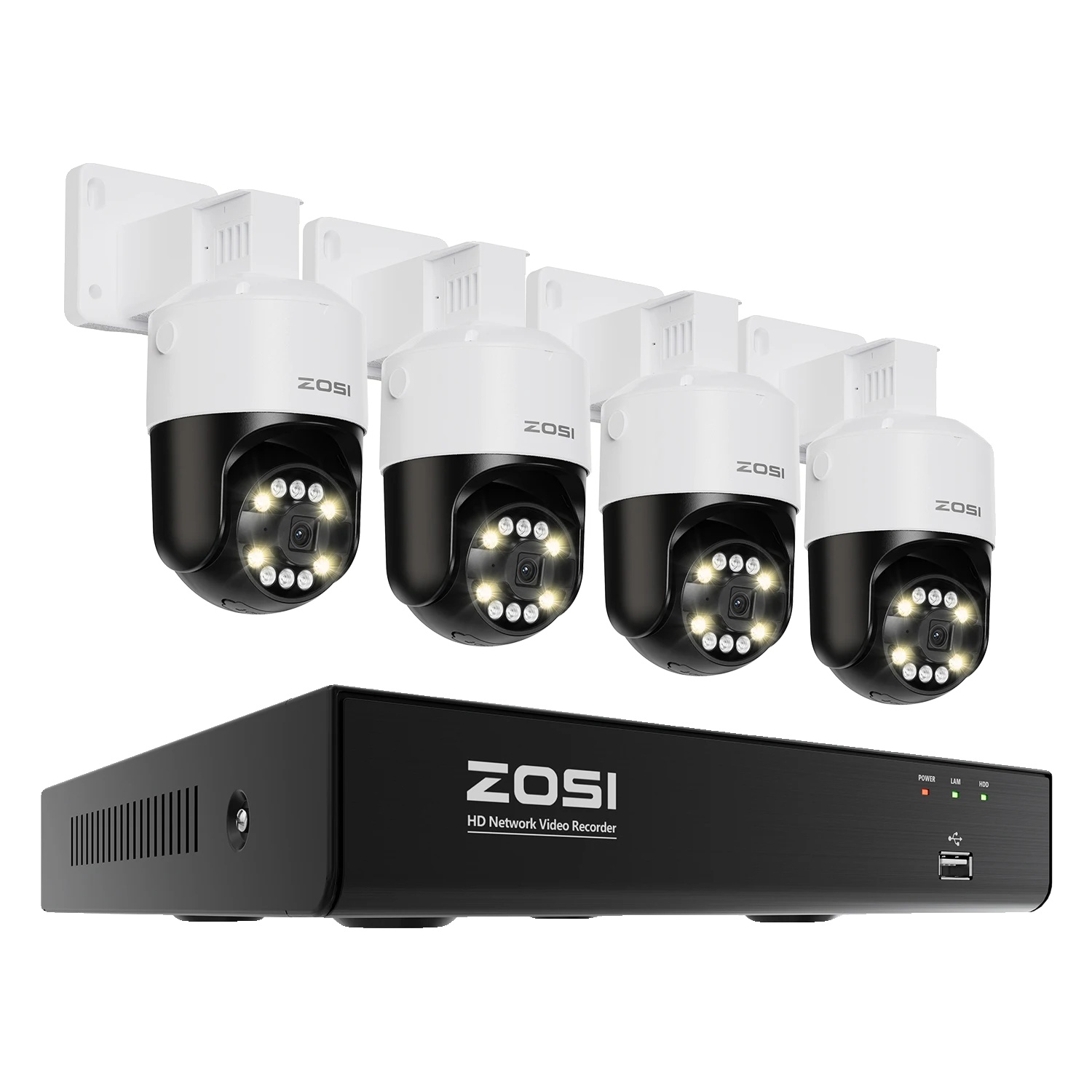 Sicherheitskamerasystem, 8 Kanäle, Hd-auflösung, 8mp 4pcs Kameras, Keine