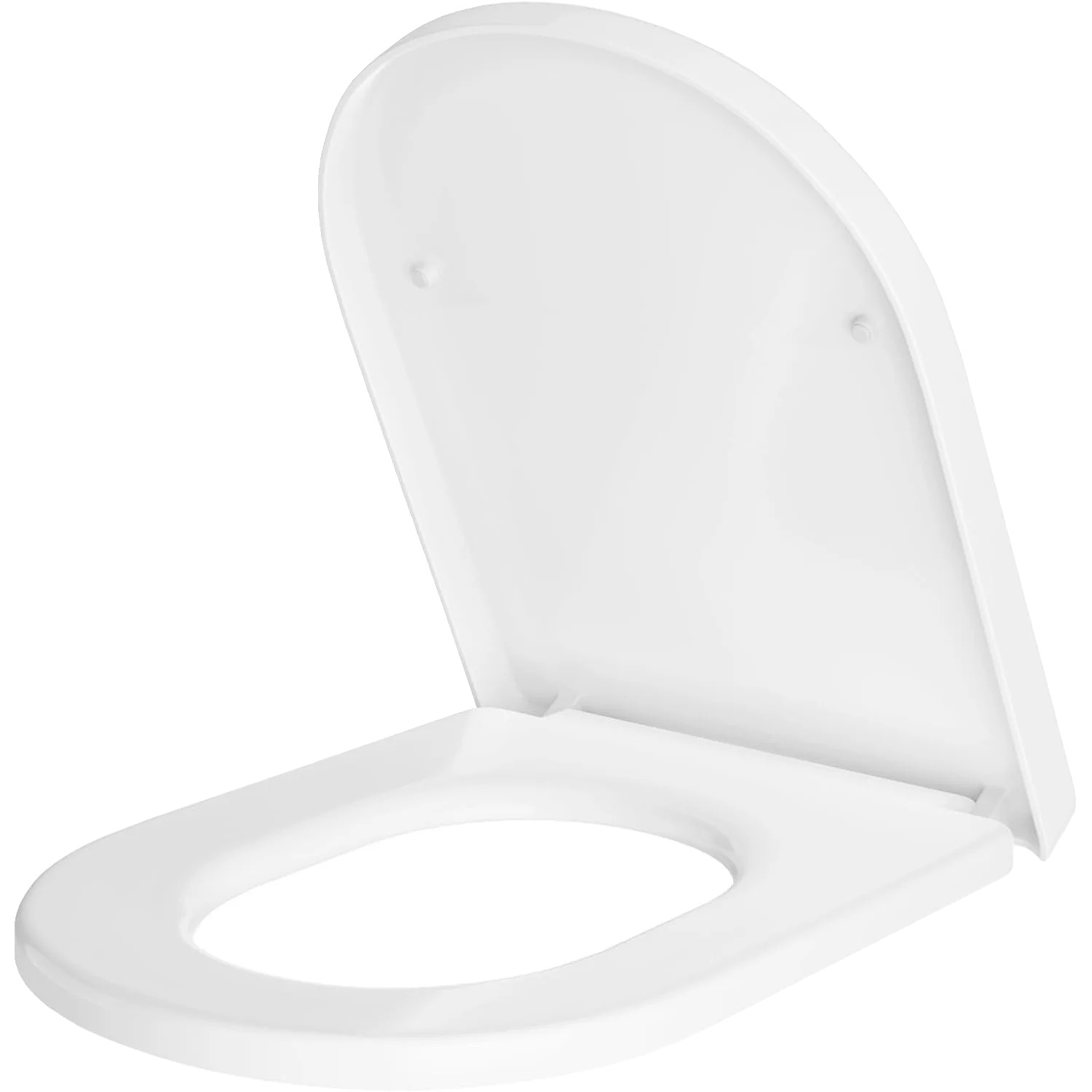 Toilettenbrille, Vollabdeckung Design, Antibakterielles Material, Weiss