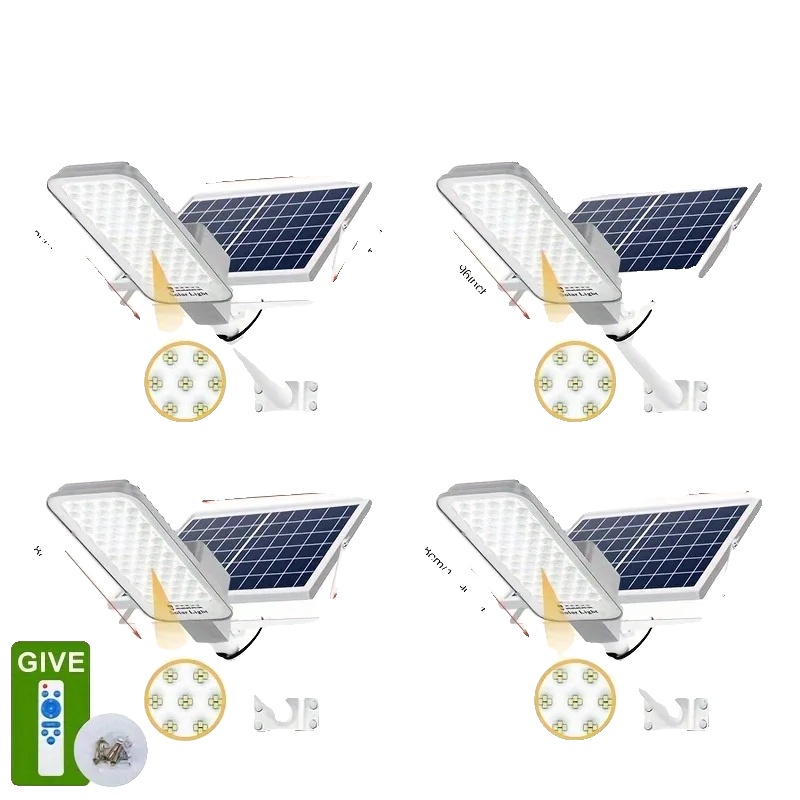 Solar-straßenlaterne, Einstellbare Helligkeit, Wasserdichtes Design, 6000mah-4pack