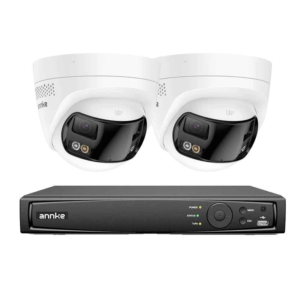 Sicherheitskamera, 8mp Auflösung, 180-grad Panoramaansicht, 2stück Kamera-a, 4t