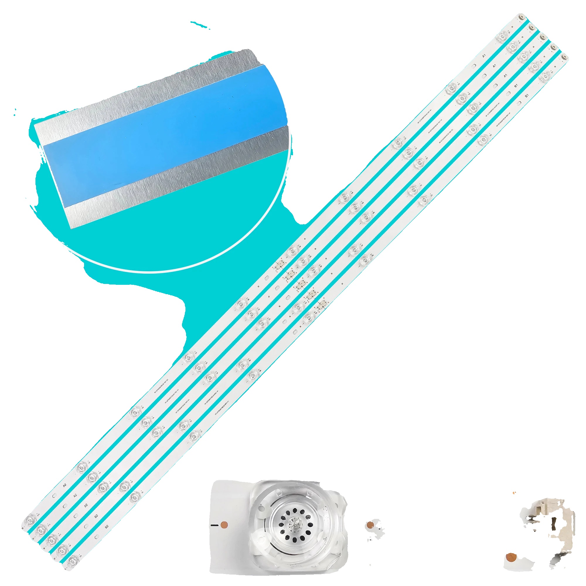 Led-hintergrundbeleuchtungsstreifen, 1076 Mm Länge, 3v Spannung, A/10 B/9 Led-perlen, Ce-zertifiziert, Kompatibilität Mit Mehreren Modellen
