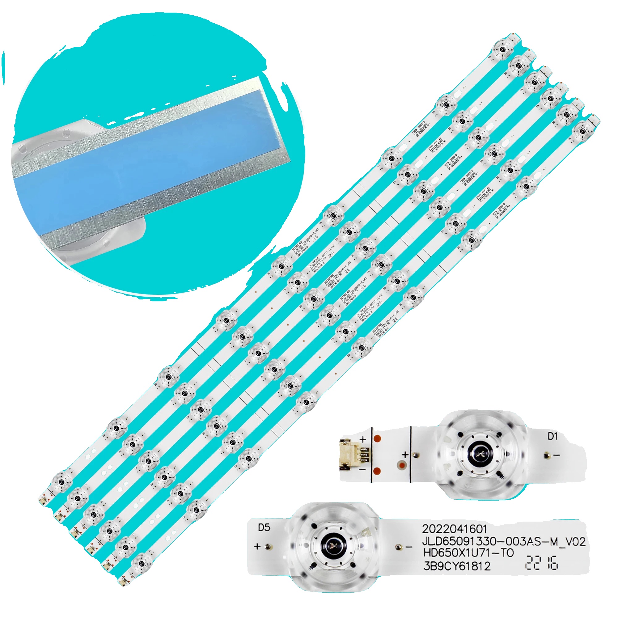 Led-hintergrundbeleuchtungsstreifen, Länge 618 Mm, 9 Led-perlen, Spannung 3v, Ce-zertifiziert, Kompatibel Mit Mehreren Modellen