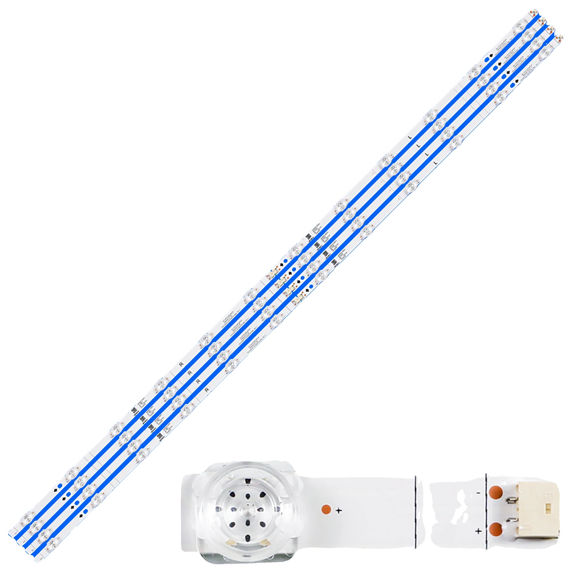 Led-hintergrundbeleuchtungsstreifen, Länge 1057 Mm, 12 Led-perlen Pro Streifen, Spannung 3v, Kompatibel Mit Mehreren Modellen, Hochwertiges Pvc