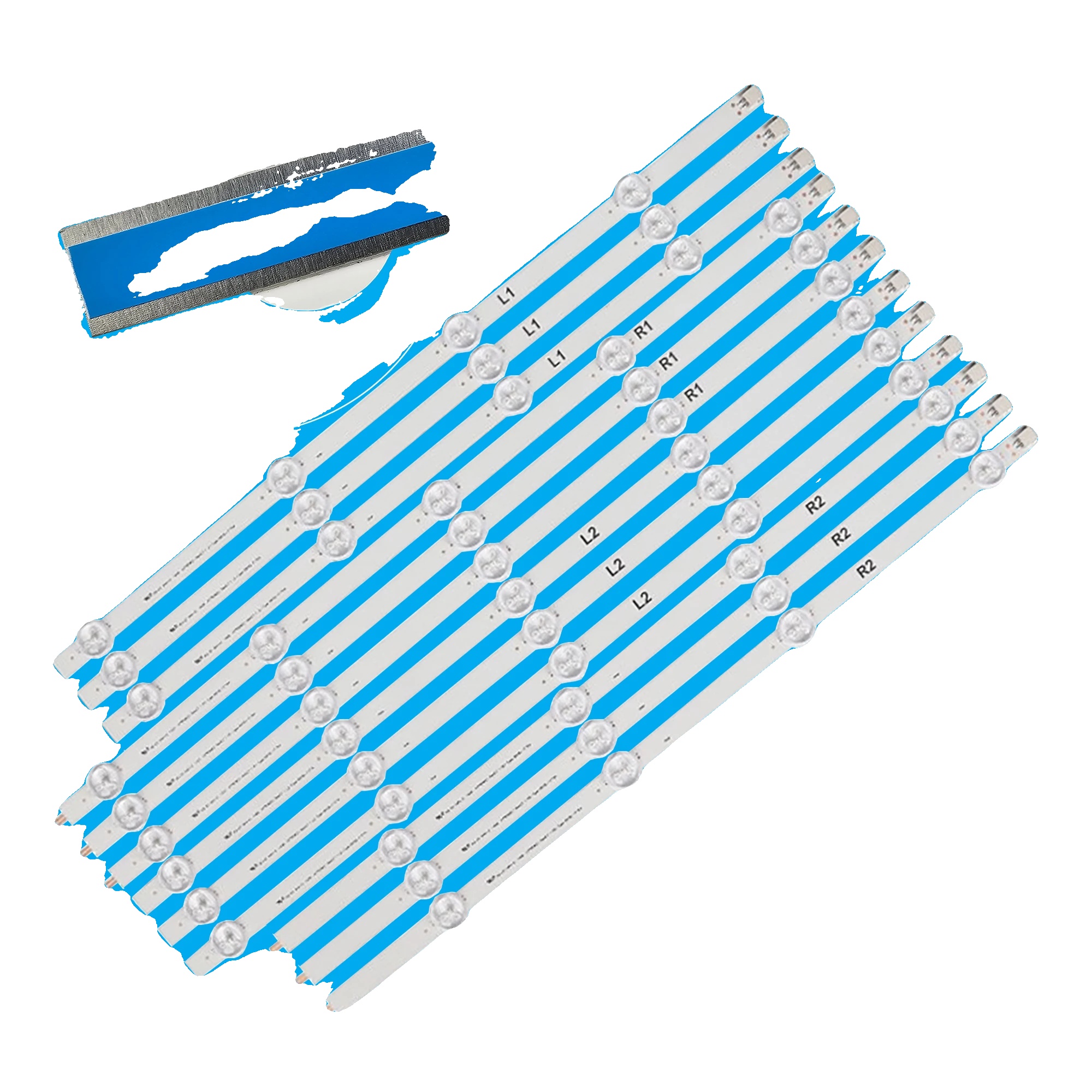 Led-streifen, Länge 939 Mm, 9 Perlen Pro Streifen, 3v Spannung, Kompatibel Mit 47ln5400, Enthält 12 Stück