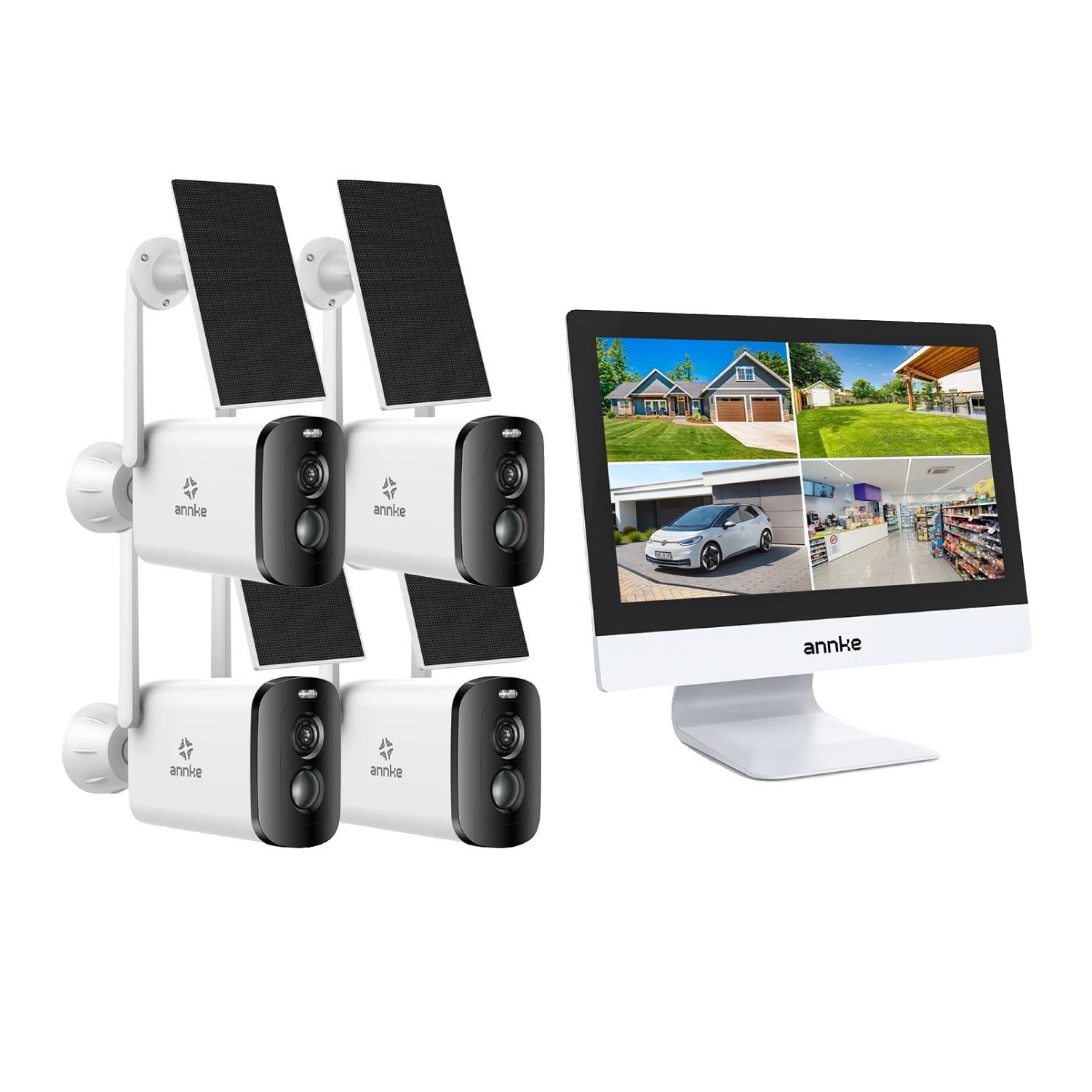 Außen-sicherheitskamera, 5mp Auflösung, Drahtlose Verbindung, 4pcs 81bl 5000mah