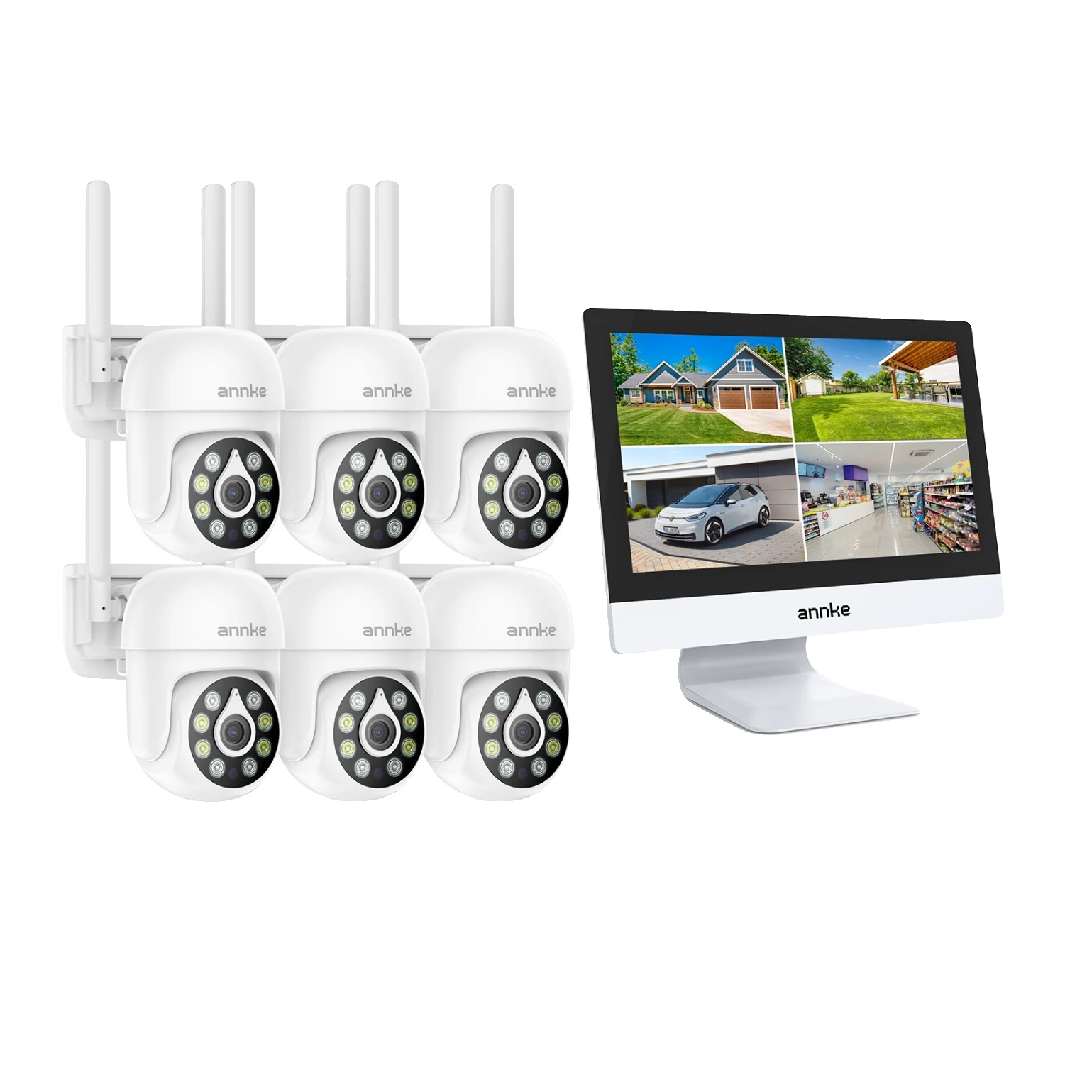 Sicherheitskamera, 4mp Auflösung, Kabelloser Betrieb, 6pcs 51cp 5mp Ptz