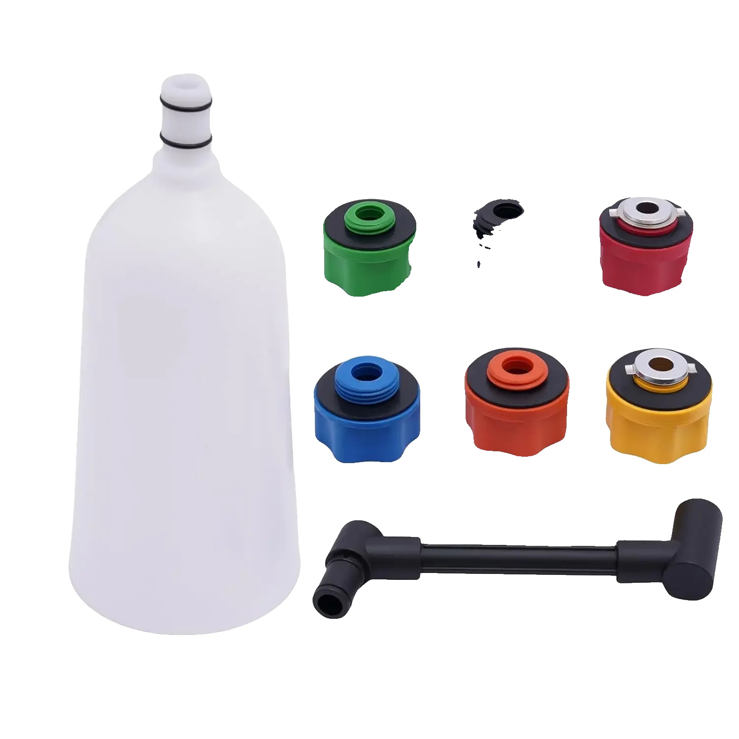 Ölfülltrichter-set, Enthält 6 Adapter, Universelle Kompatibilität, Weiss
