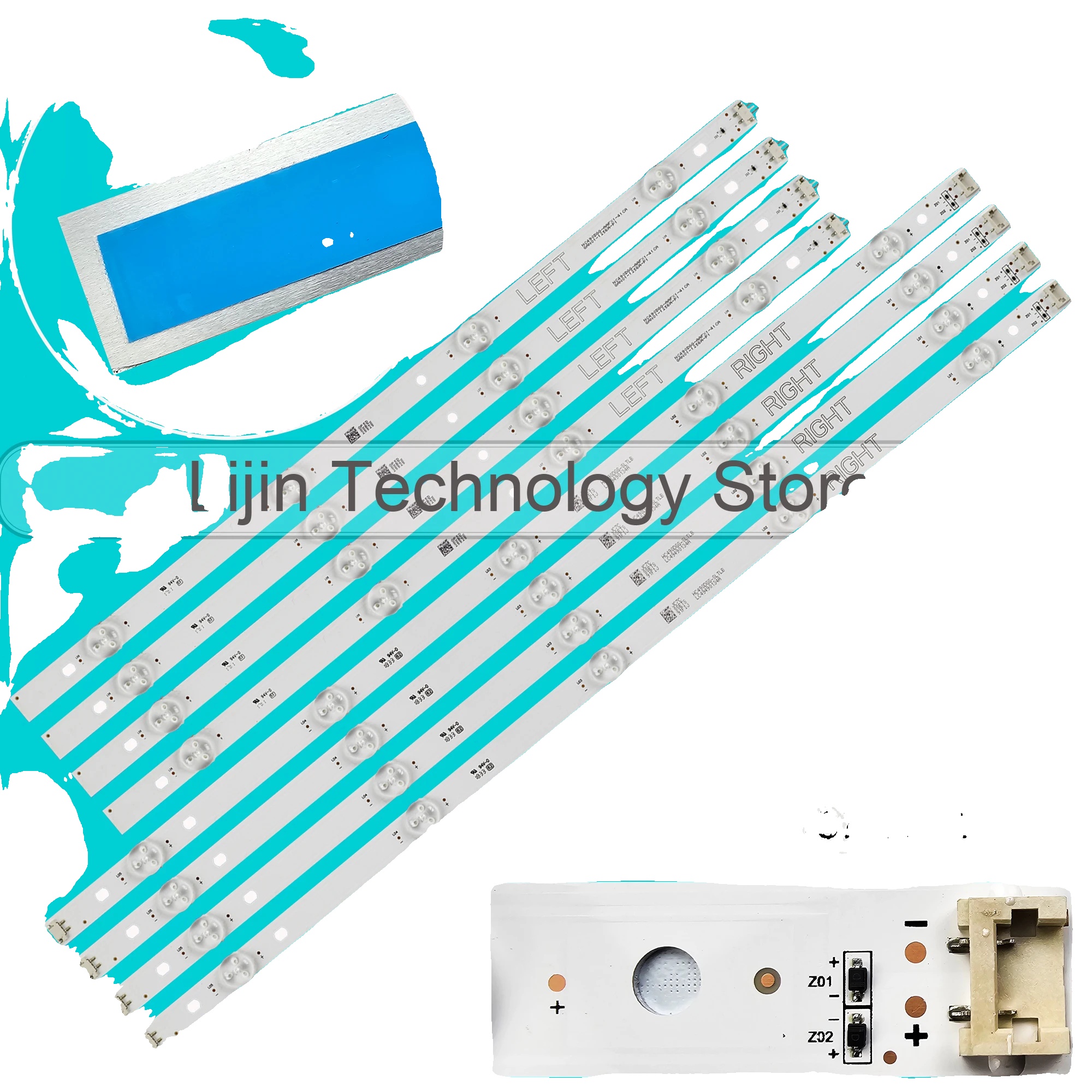 Led-hintergrundbeleuchtungsstreifen, 994 Mm Länge, 9 Leds Pro Streifen, 3v Spannung, Ce-zertifiziert, Kompatibel Mit Mehreren Modellen