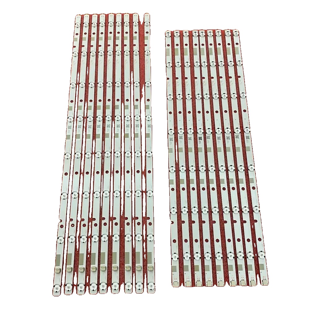 Led-hintergrundbeleuchtungsstreifen, 18-teiliges Set, Aluminium-material, 1155 Mm Länge, 15 Leds (3v), Ce-zertifiziert
