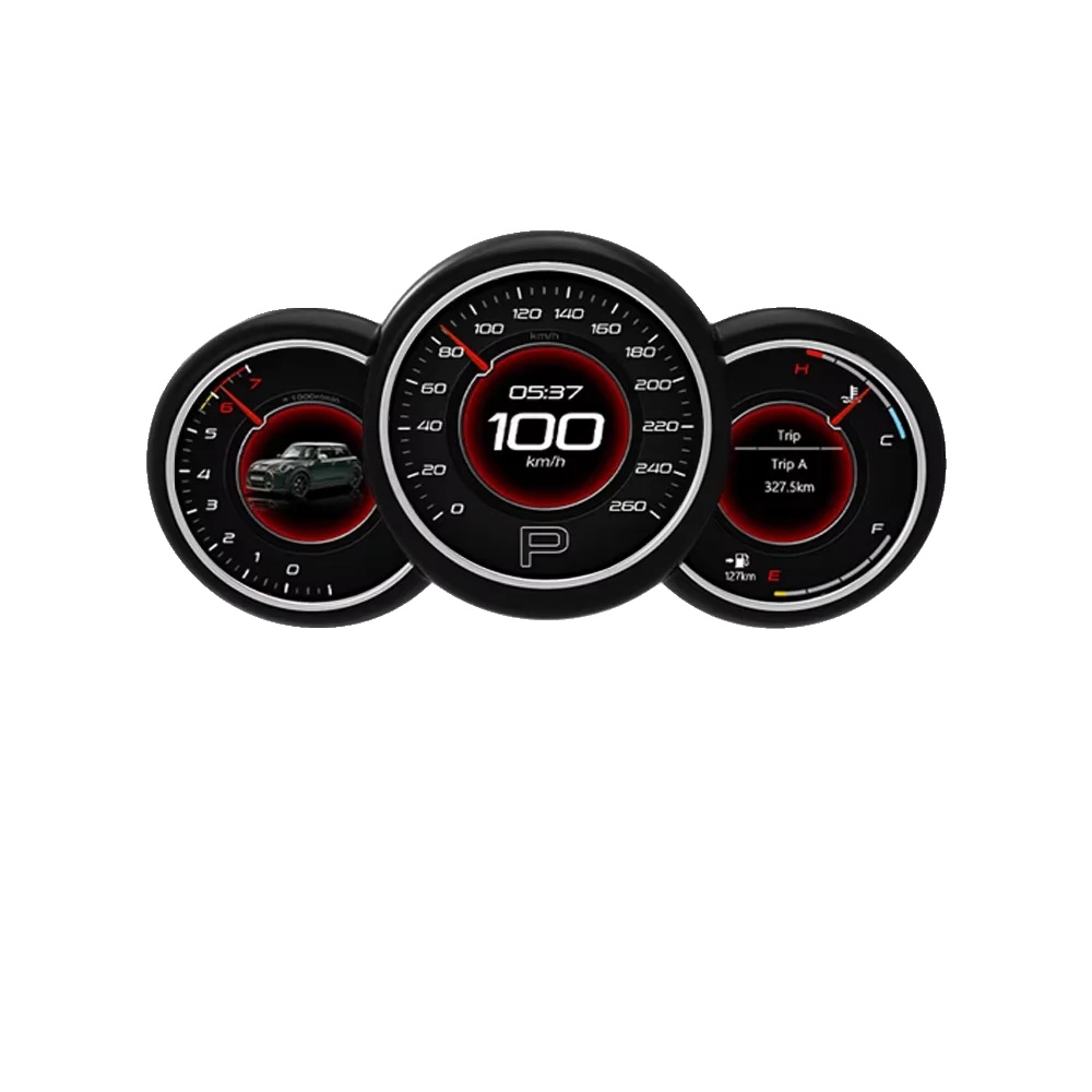 Dashboard-cluster, 1920x720 Auflösung, Linux-betriebssystem, F55 F56 F57-whit Hud