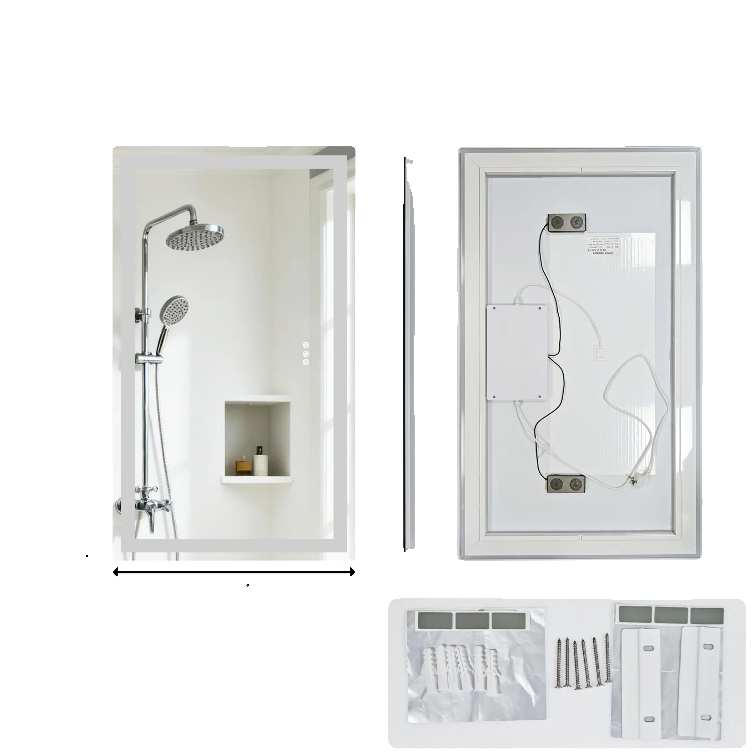Badspiegel, Beleuchtet, Bluetooth-lautsprecher, 120x70cm