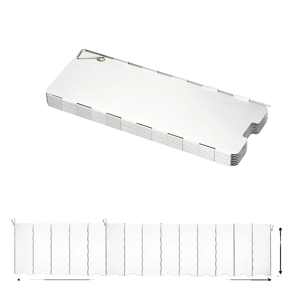 Windschutz, Tragbares Design, Langlebige Aluminiumlegierung, 14 Teller