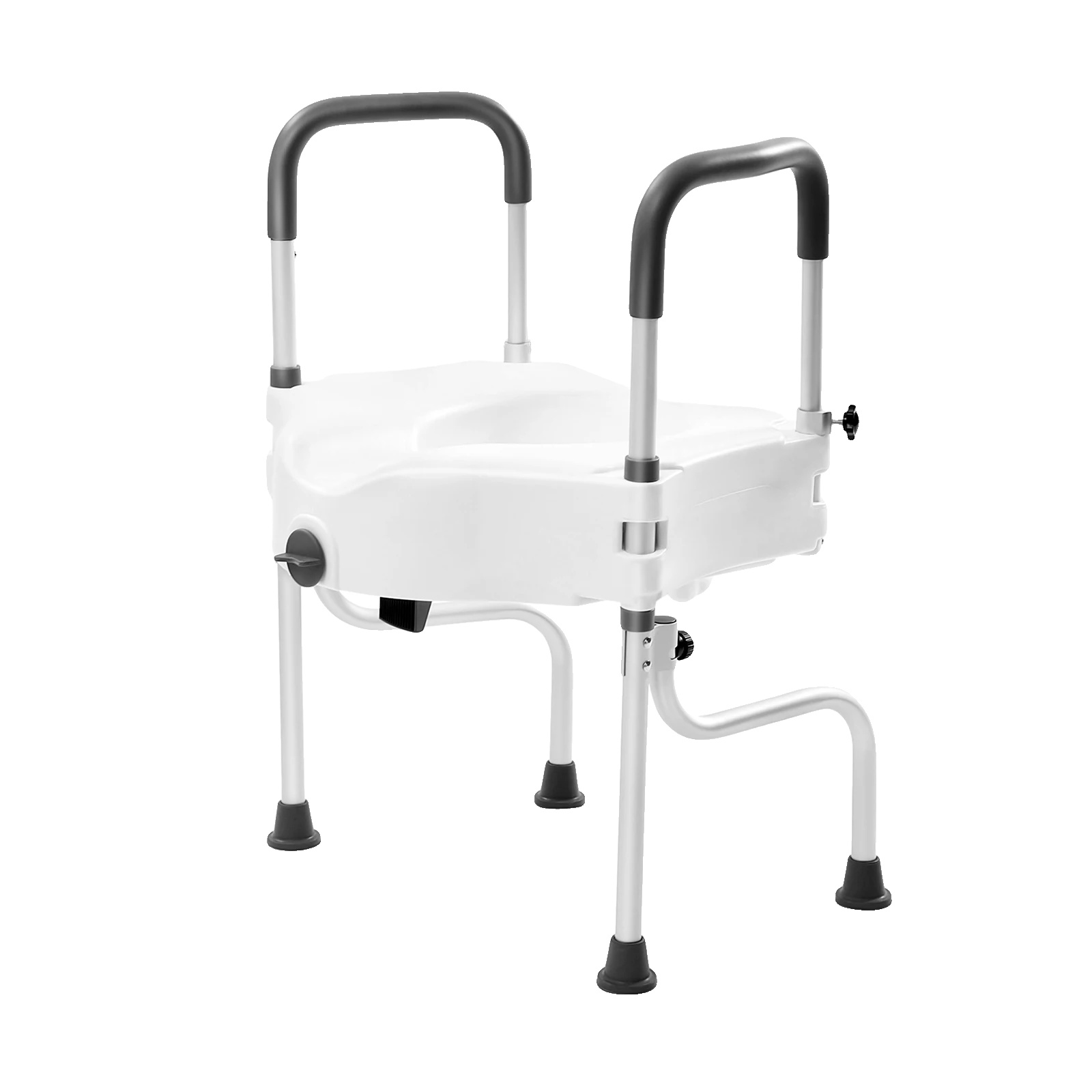 Toilettensitzerhöhung, Armlehnen, 150 Kg Tragfähigkeit, Weiss