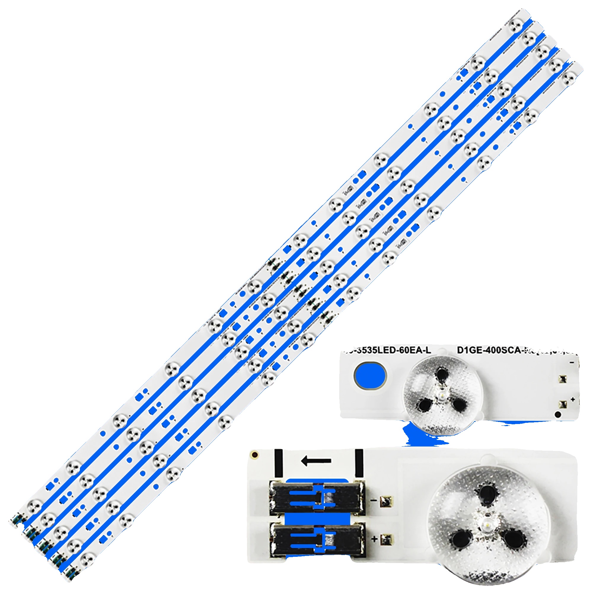Led-hintergrundbeleuchtungsstreifen, Länge 760mm, 12 Led-perlen, 3v Spannung, Packung Mit 10, Kompatibilität Ue40eh5000w Bis Ue40eh5300k
