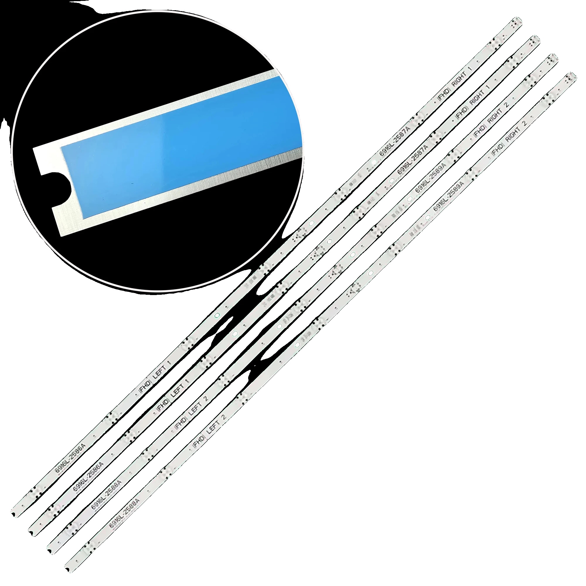 Led-streifen, 977 Mm Länge, 3 V Lampenspannung, 7 Led-perlen Pro Streifen, Kompatibel Mit Mehreren Modellen, Paket Mit 8 Stück